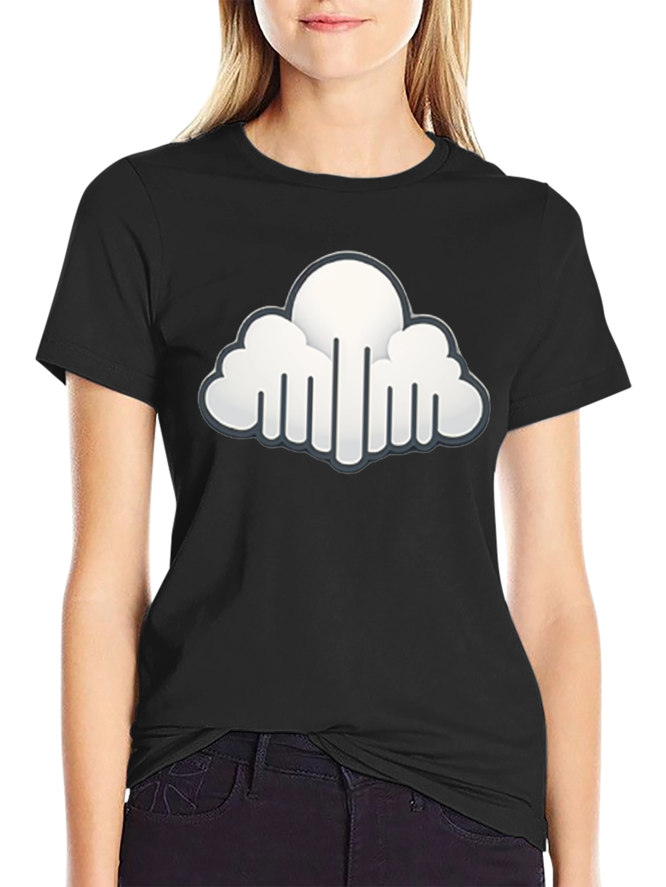 Cloud Graphic Black T-Shirt - Stylish & Unique