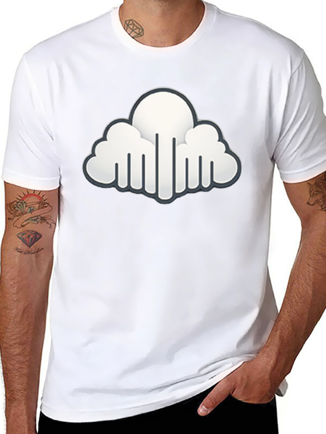 Cloud Graphic Black T-Shirt - Stylish & Unique