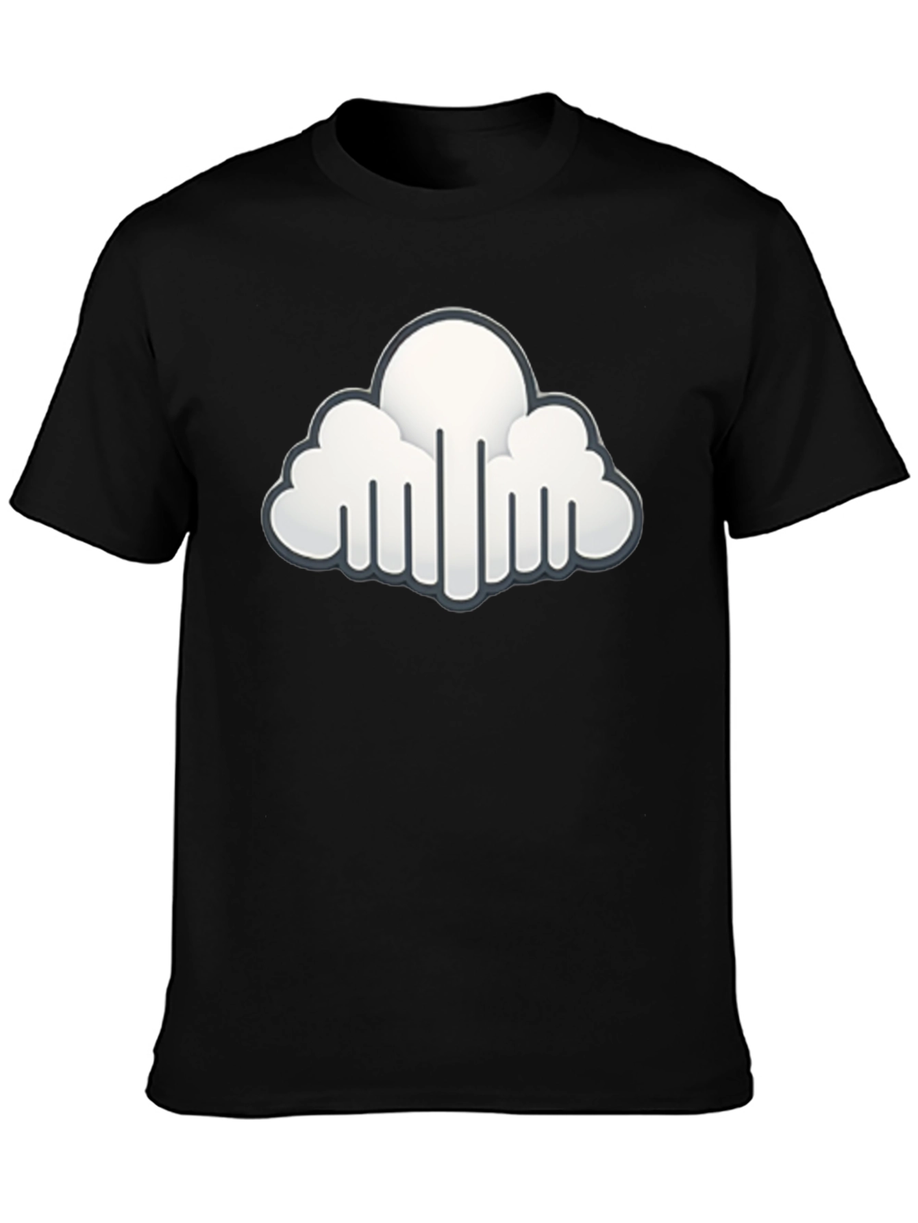 Cloud Graphic Black T-Shirt - Stylish & Unique