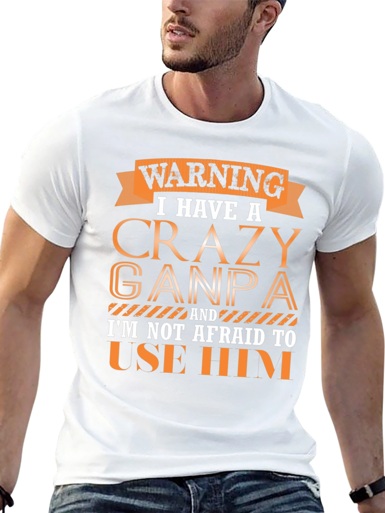 Crazy Ganpa T-Shirt - Novelty Funny Grandpa Tee
