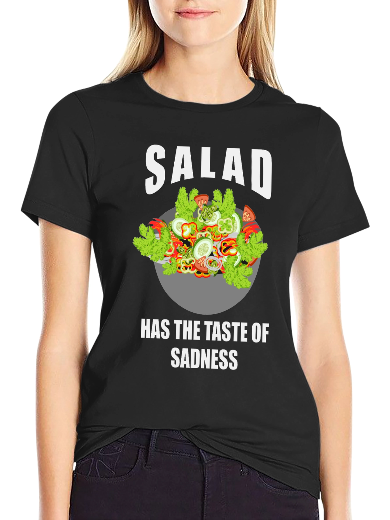 Salad Taste of Sadness Graphic T-Shirt - Funny Tee