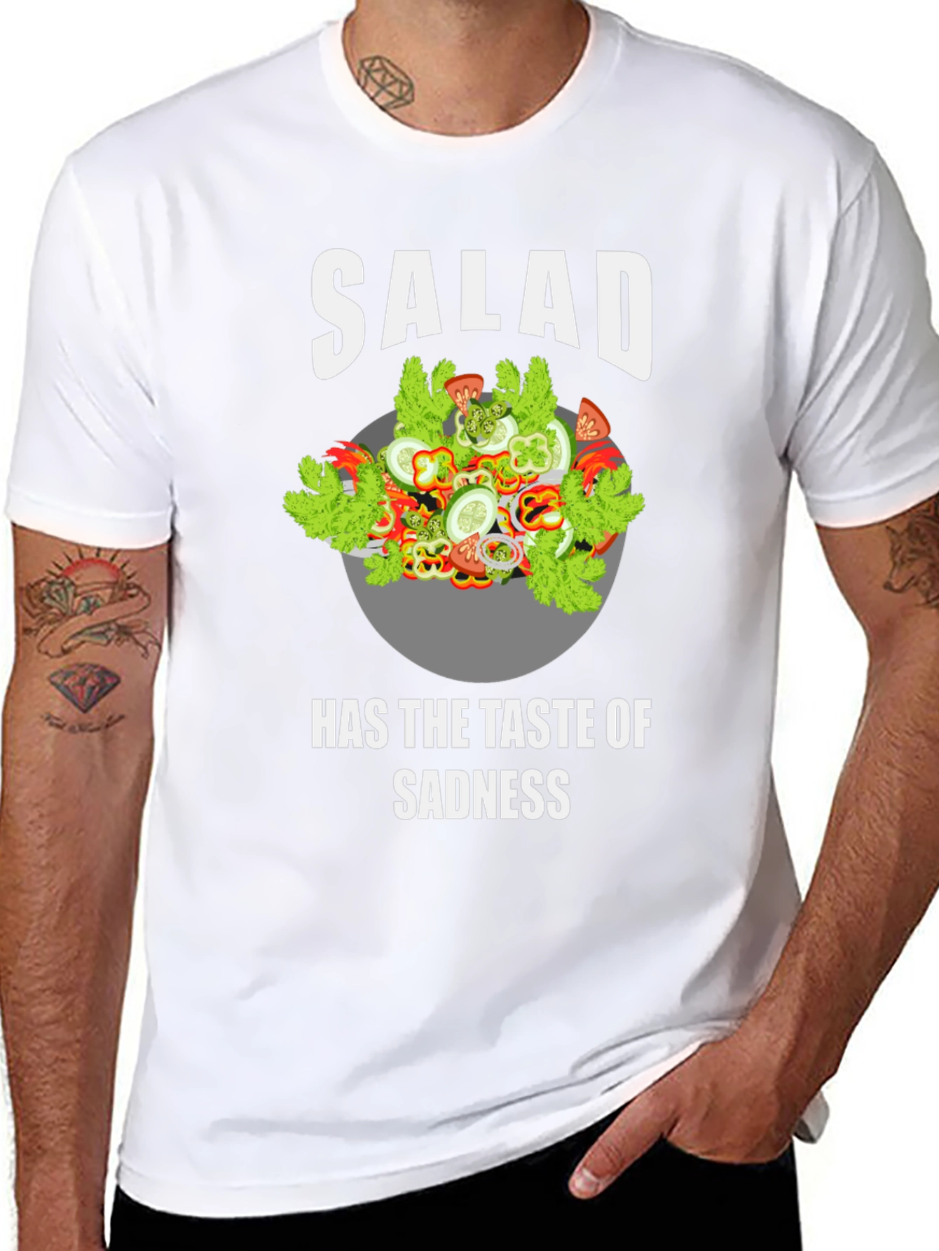 Salad Taste of Sadness Graphic T-Shirt - Funny Tee