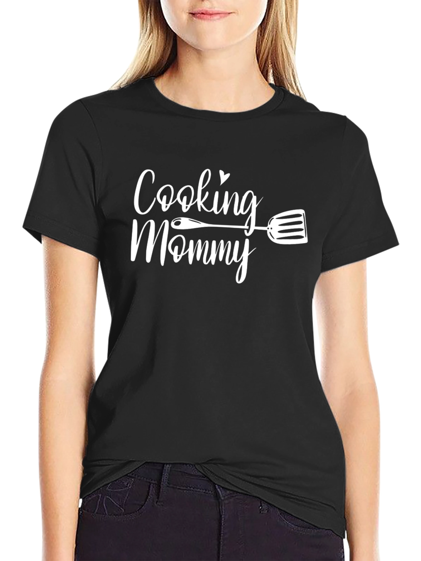 Cooking Mommy Graphic Tee - Black