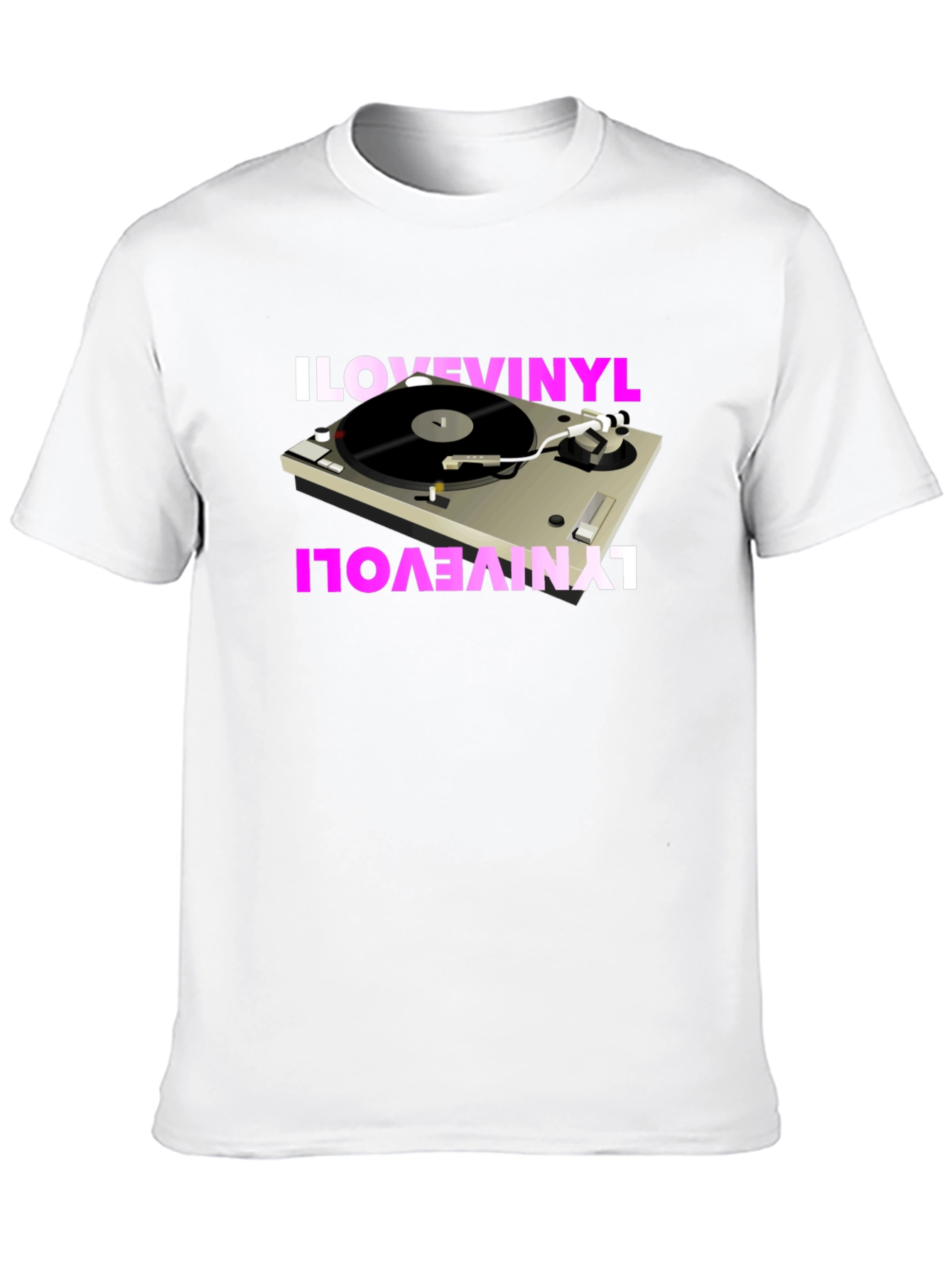 I Love Vinyl Turntable Graphic T-Shirt
