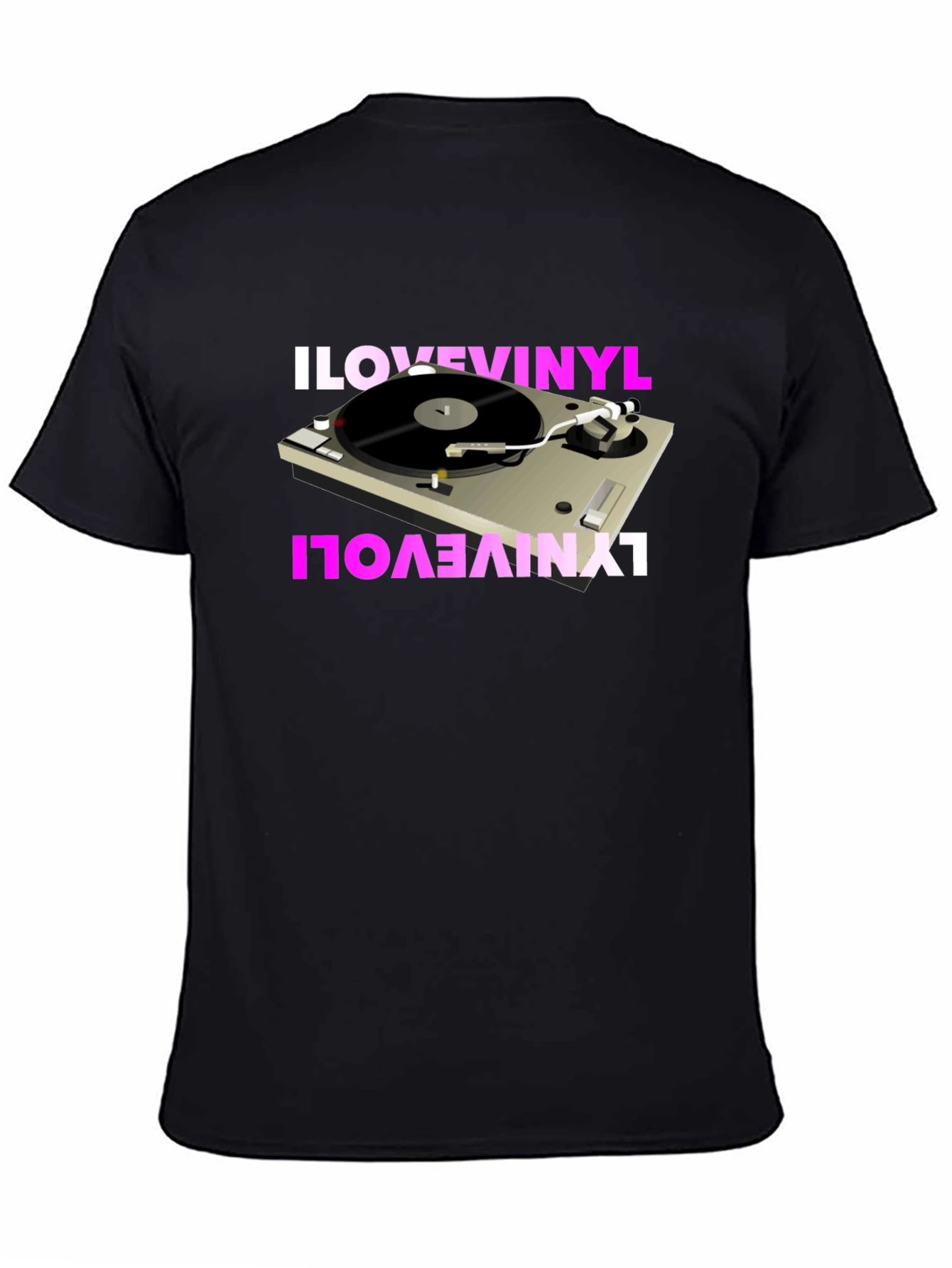 I Love Vinyl Turntable Graphic T-Shirt