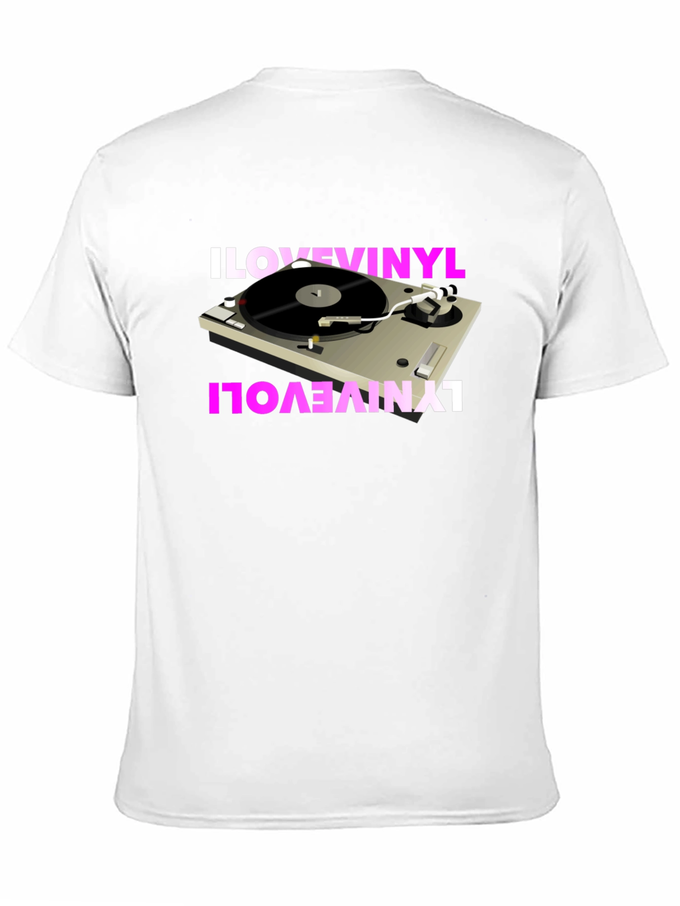 I Love Vinyl Turntable Graphic T-Shirt