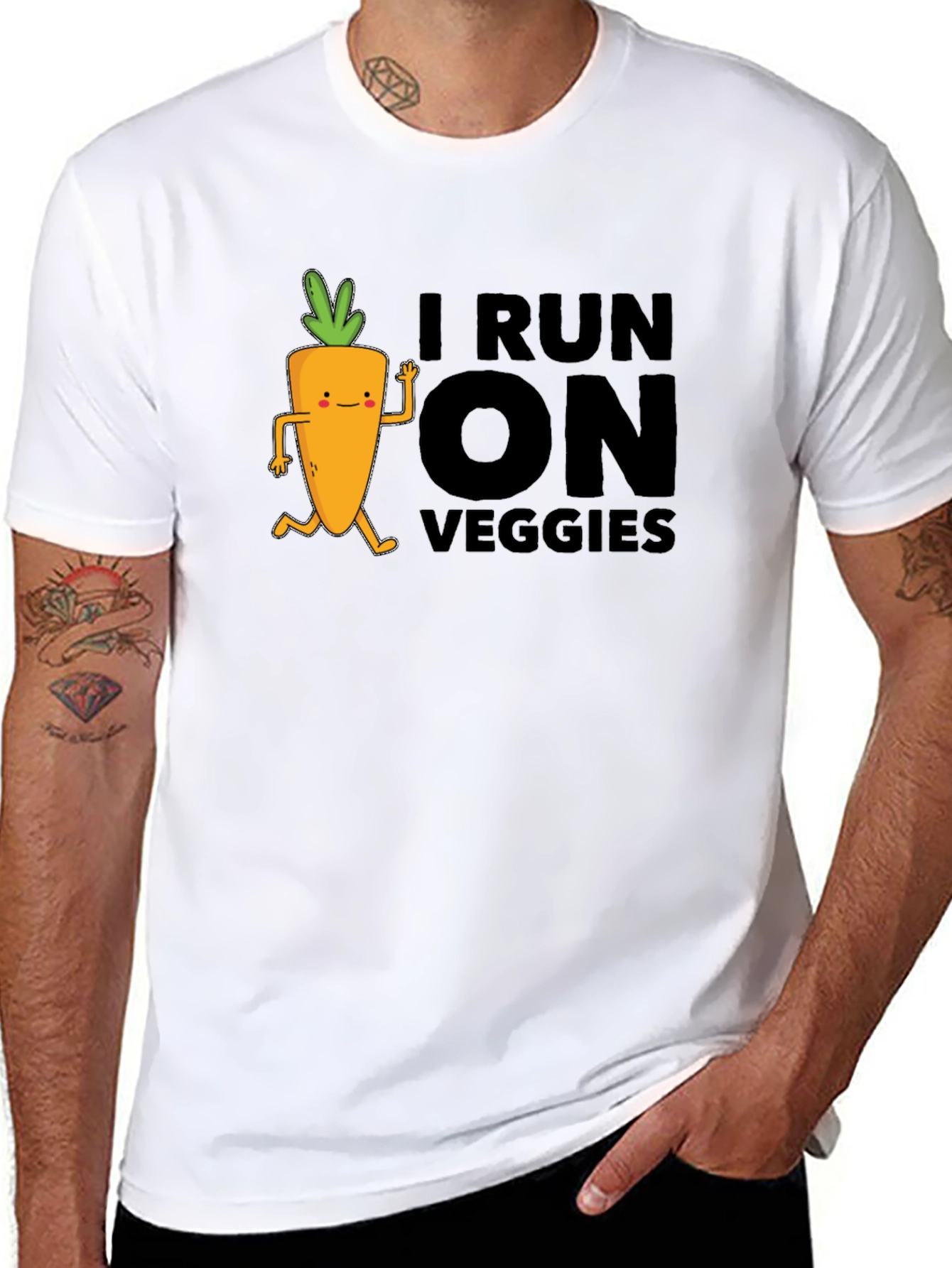 I Run on Veggies Graphic T-Shirt