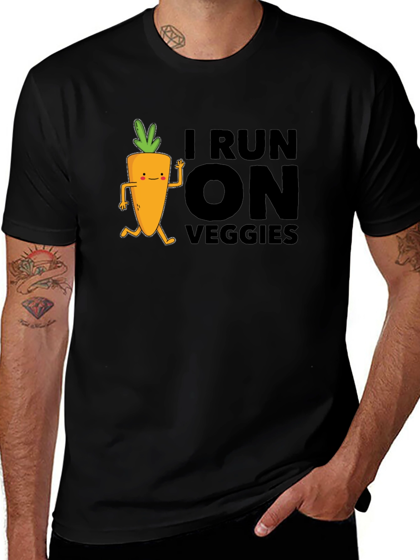I Run on Veggies Graphic T-Shirt