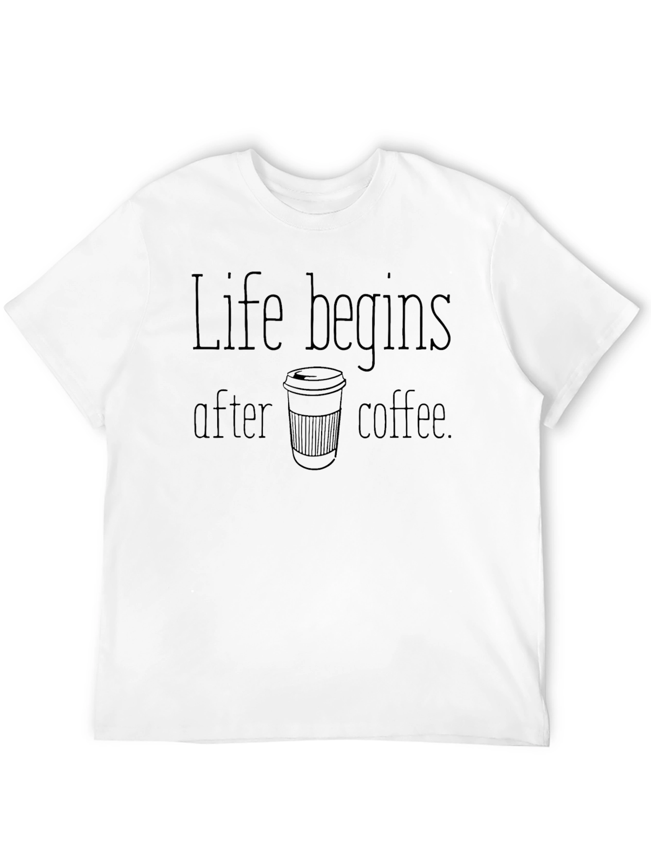 Life Begins After Coffee T-Shirt - Black