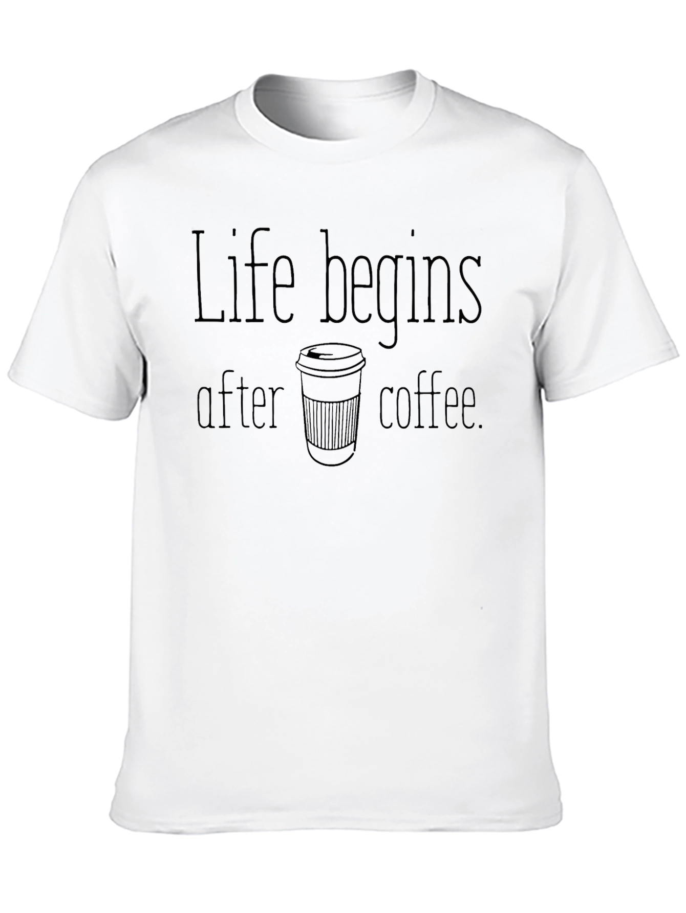 Life Begins After Coffee T-Shirt - Black