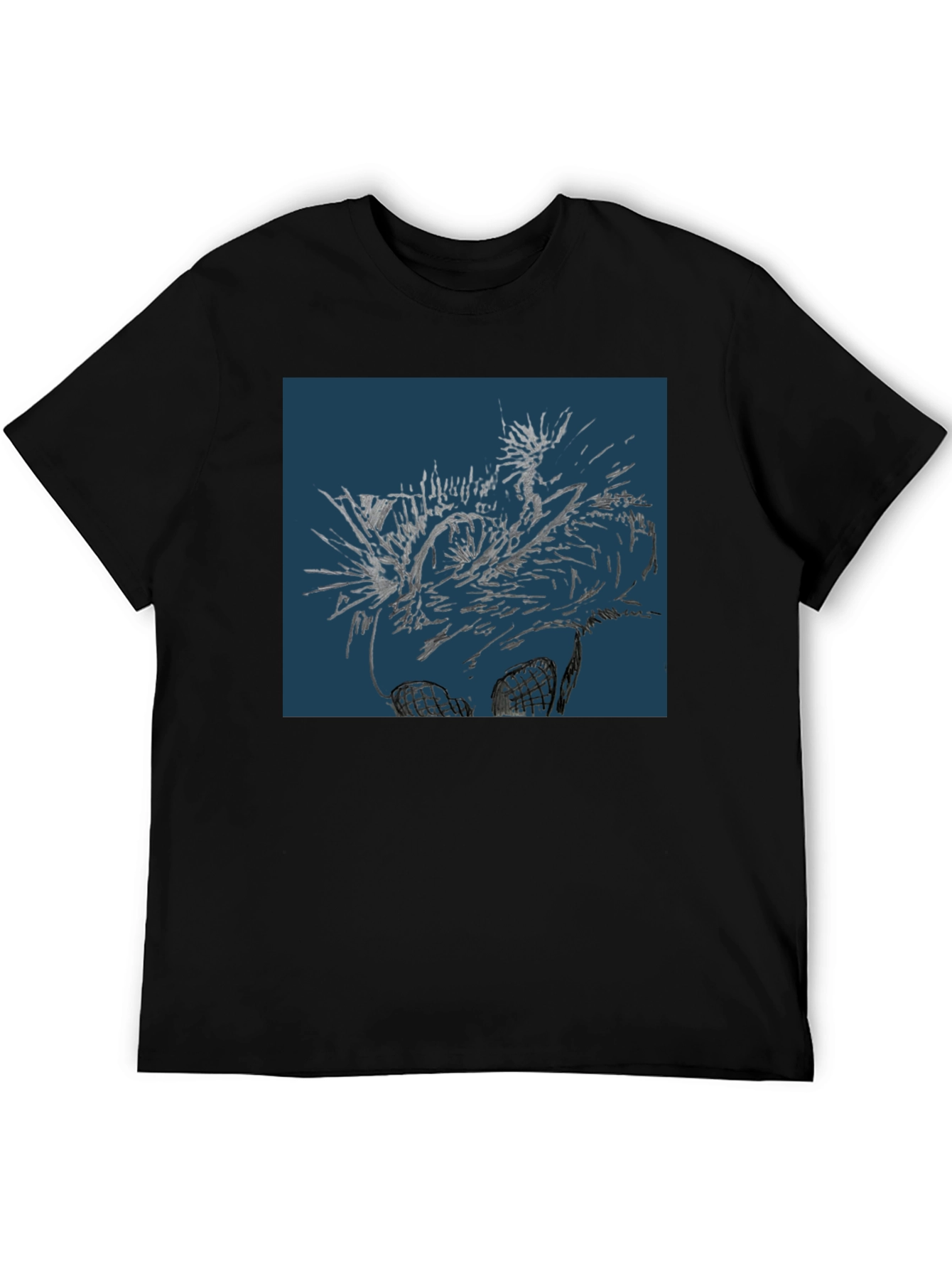 Abstract Art Graphic Black T-Shirt