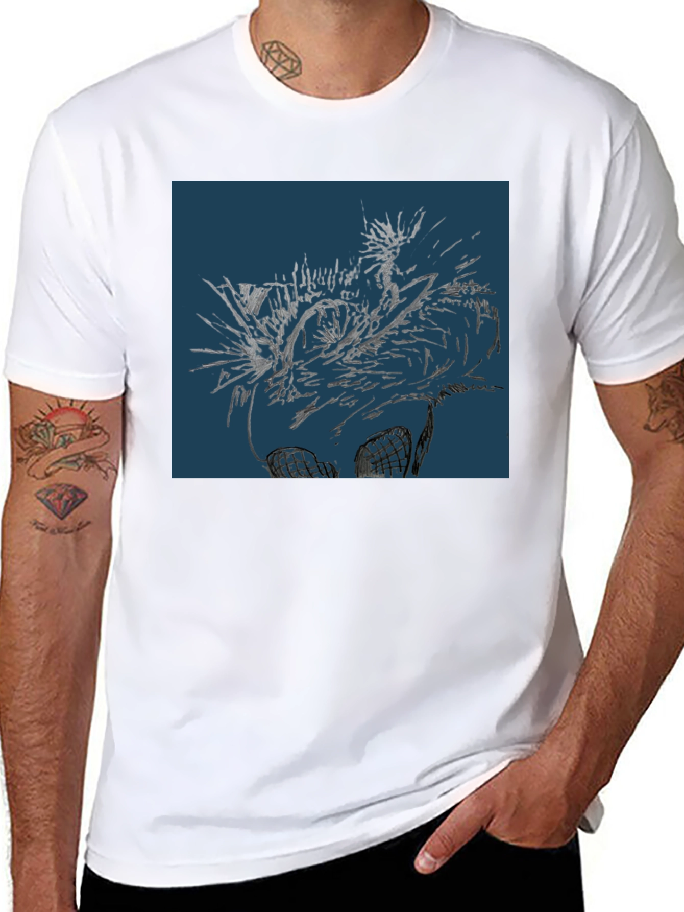 Abstract Art Graphic Black T-Shirt