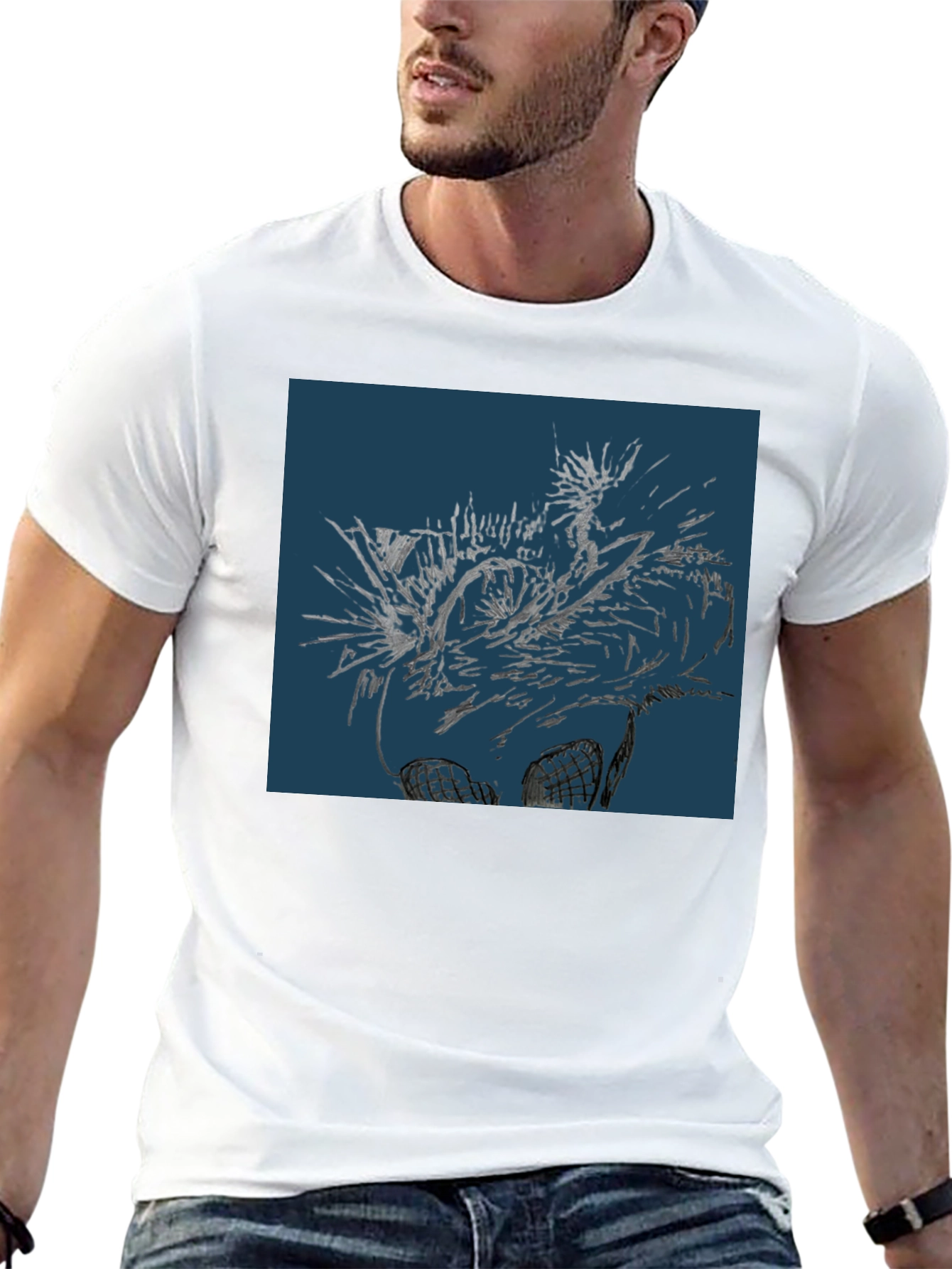 Abstract Art Graphic Black T-Shirt