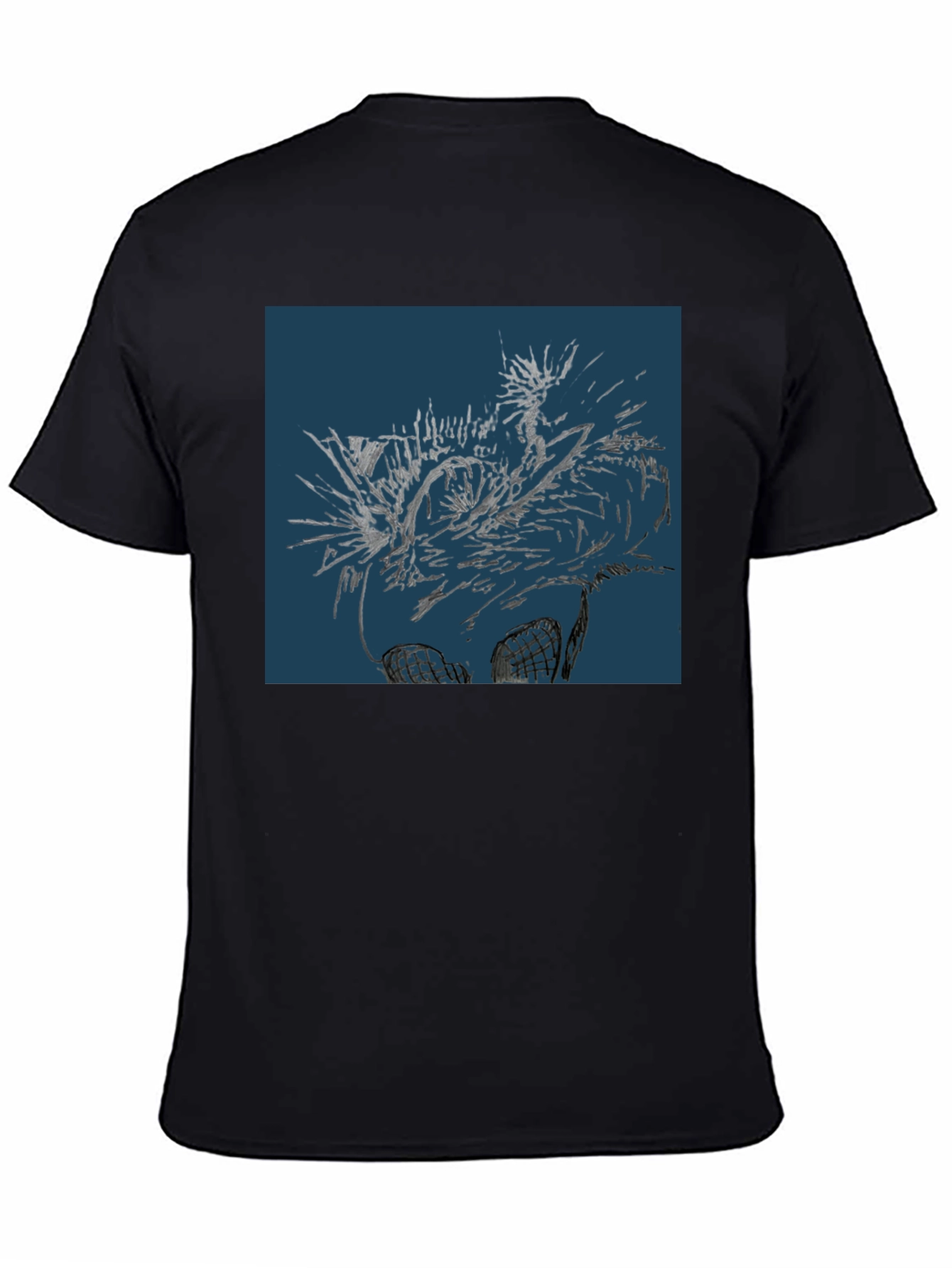 Abstract Art Graphic Black T-Shirt