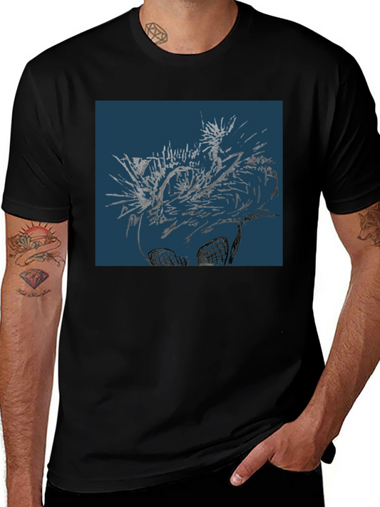 Abstract Art Graphic Black T-Shirt