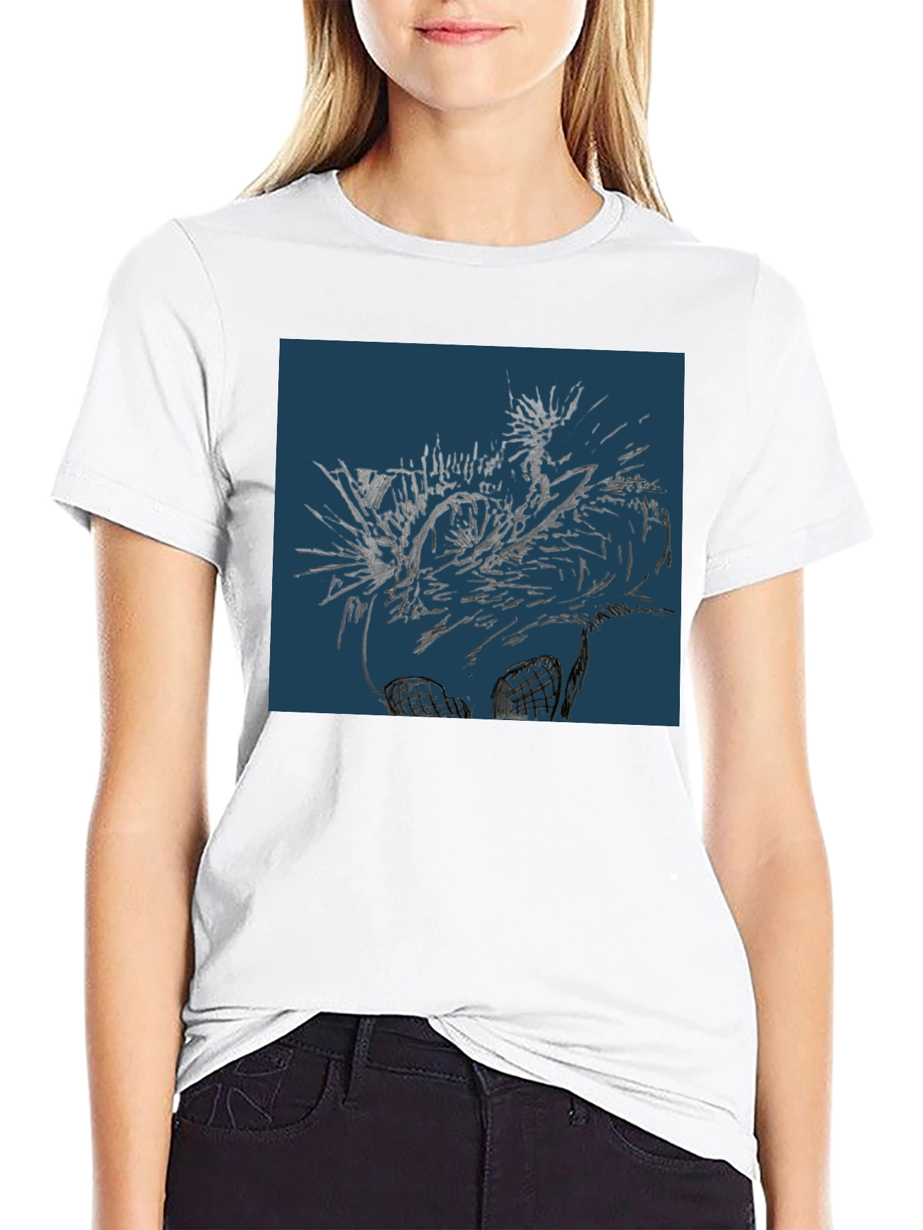 Abstract Art Graphic Black T-Shirt