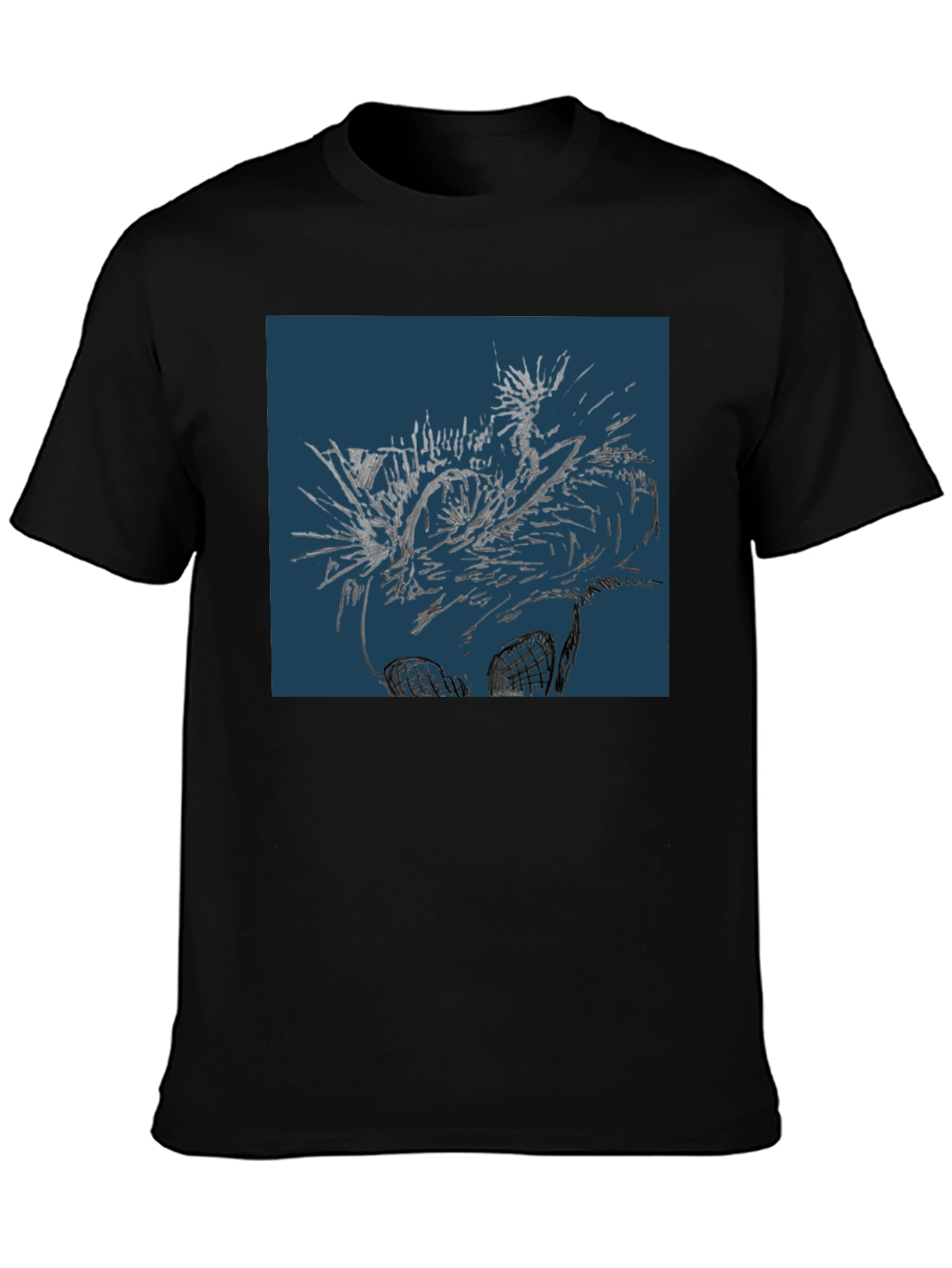 Abstract Art Graphic Black T-Shirt