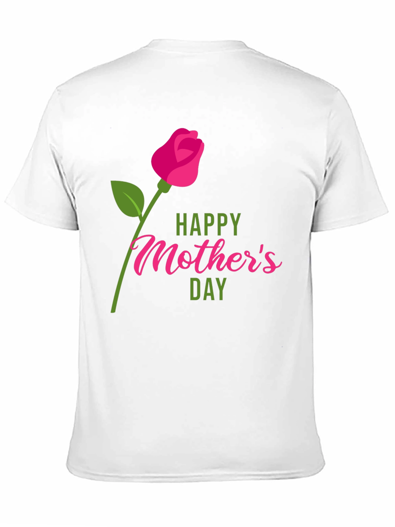 Happy Mothers Day Graphic Tee - Black Cotton