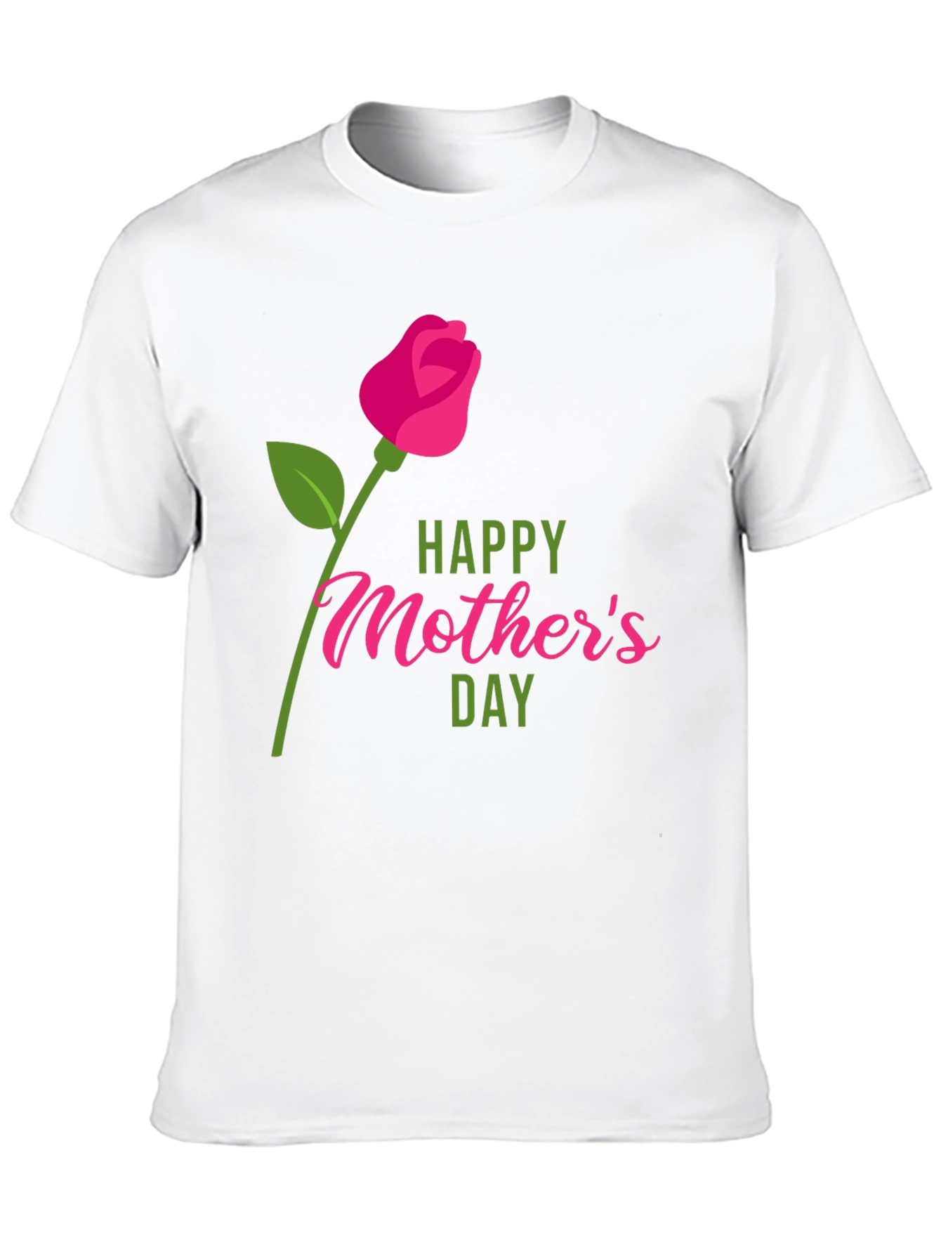 Happy Mothers Day Graphic Tee - Black Cotton