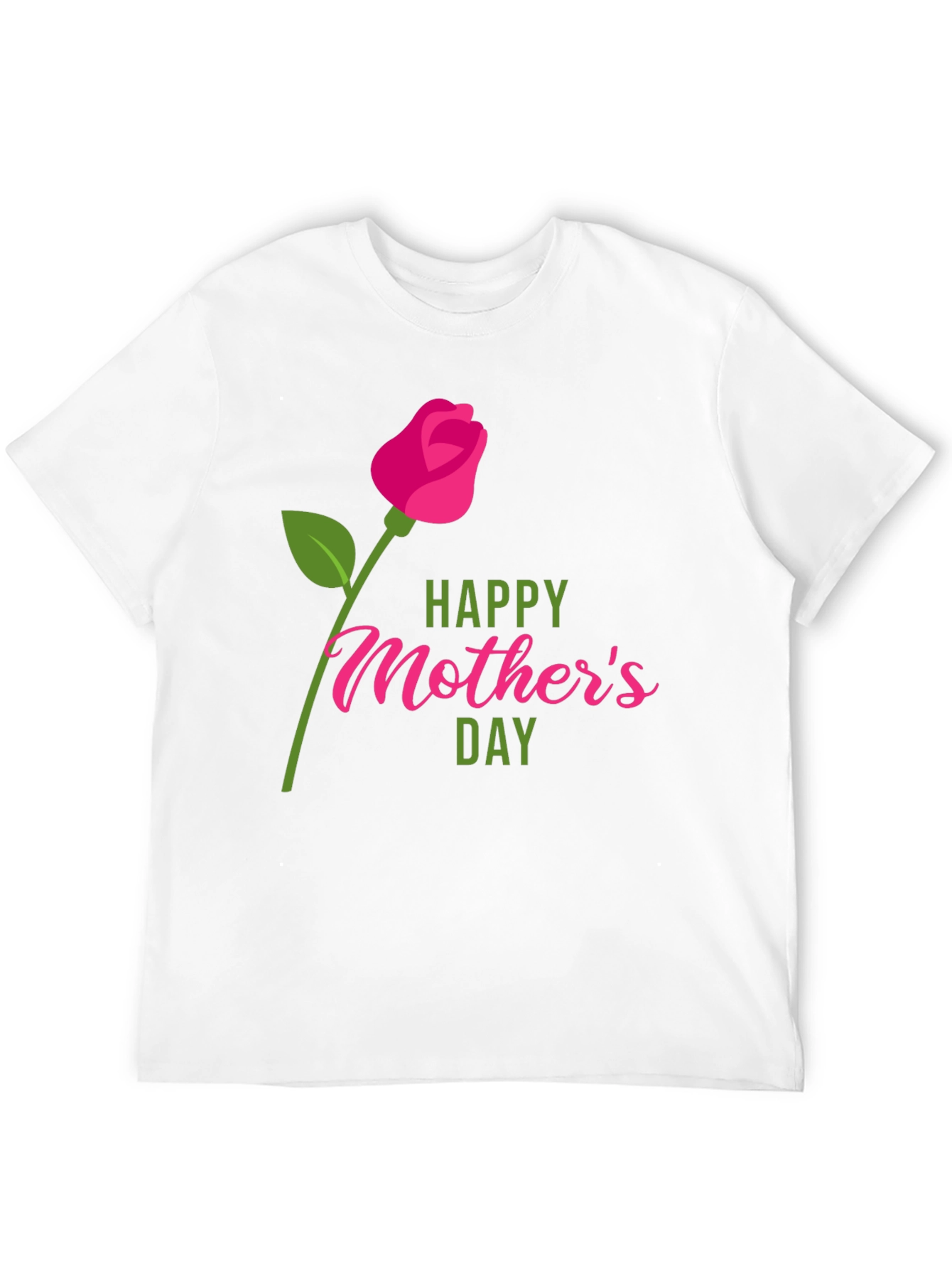 Happy Mothers Day Graphic Tee - Black Cotton
