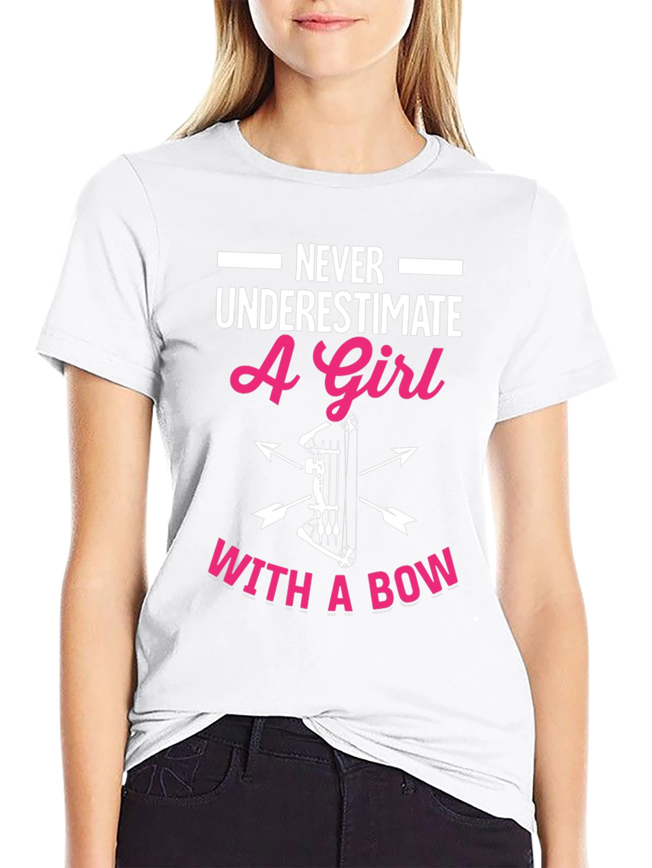 Girl with Bow T-Shirt - Archery Graphic Tee