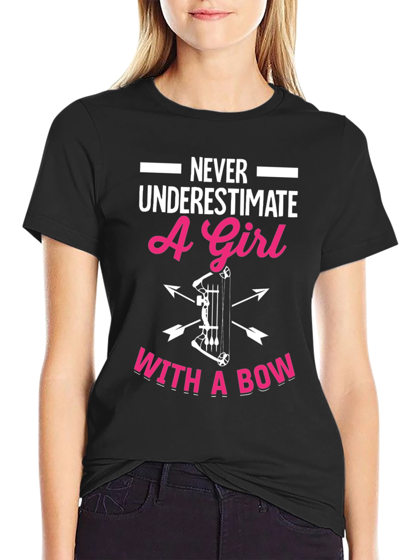 Girl with Bow T-Shirt - Archery Graphic Tee