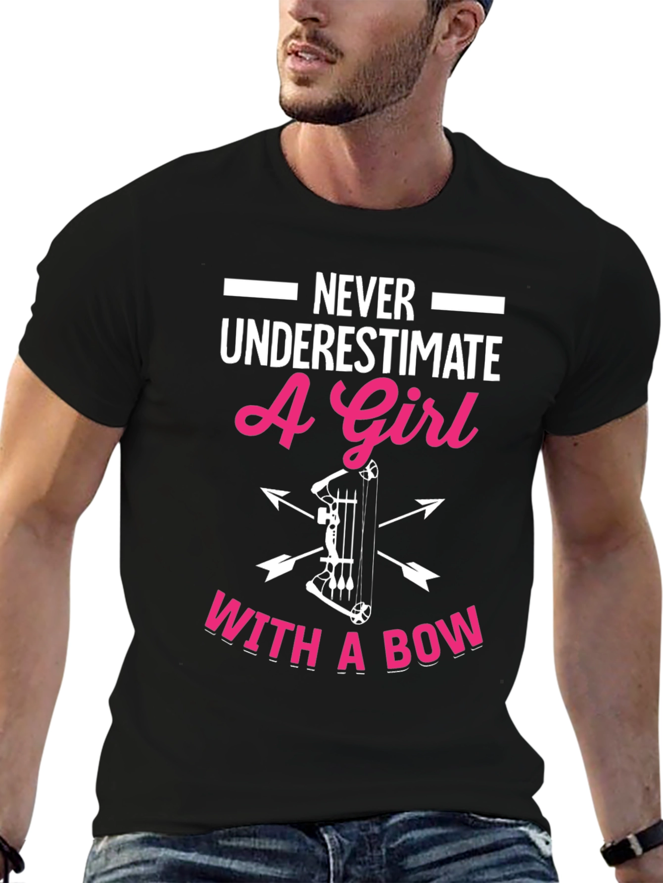 Girl with Bow T-Shirt - Archery Graphic Tee