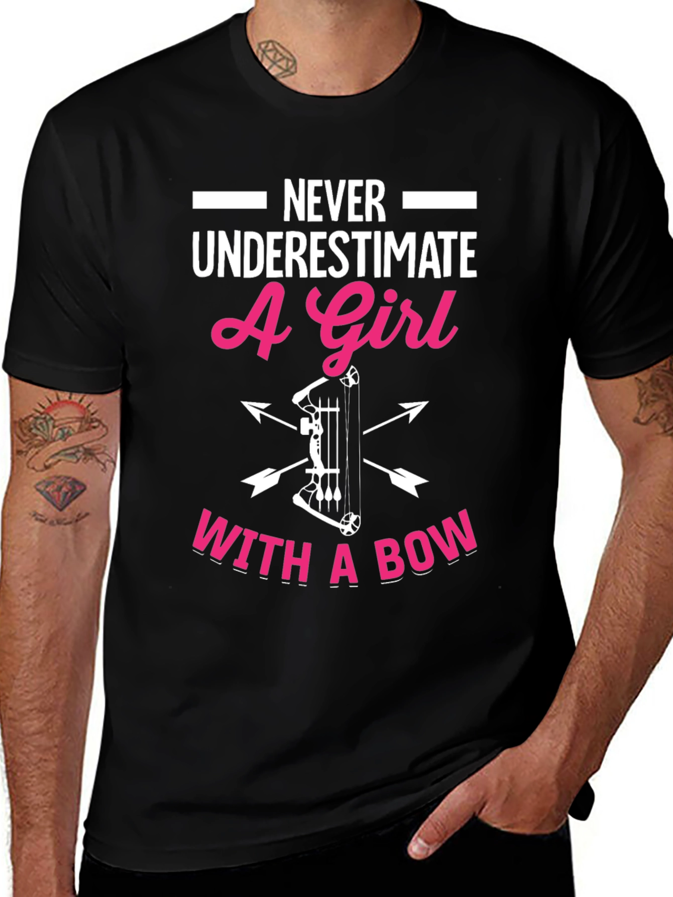 Girl with Bow T-Shirt - Archery Graphic Tee