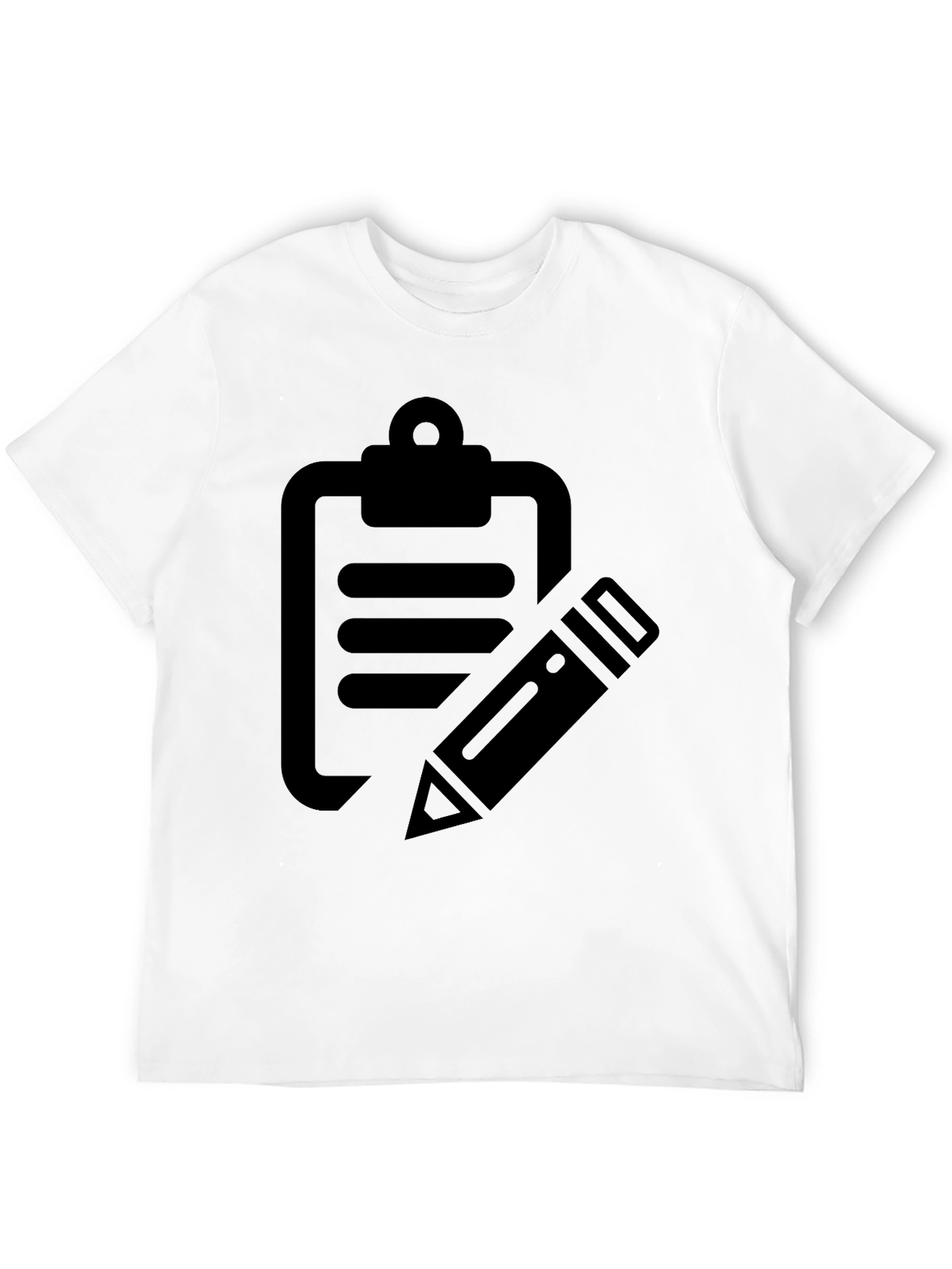 Clipboard & Pencil Graphic Tee - Black