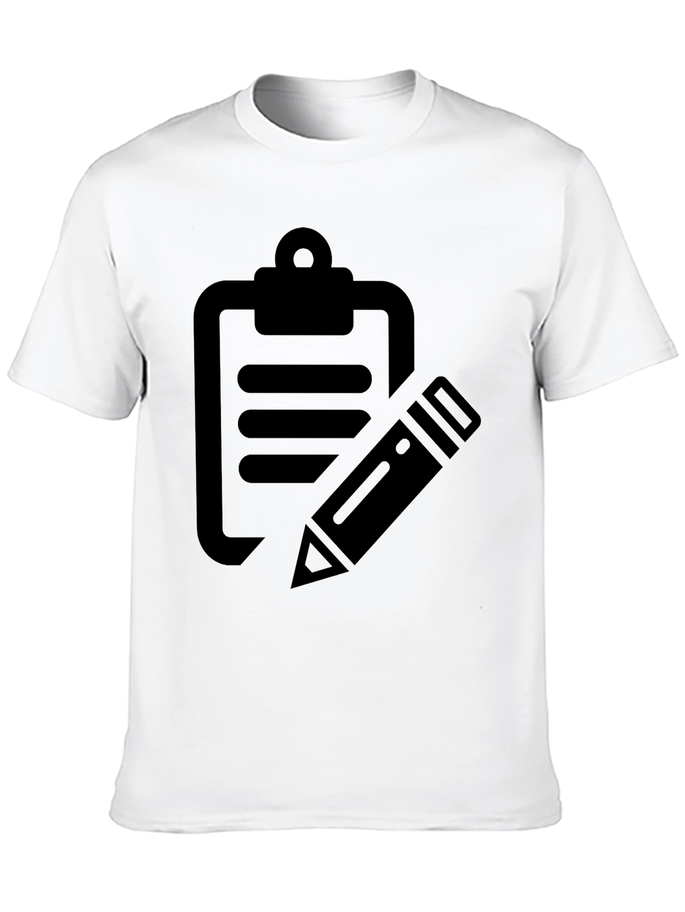 Clipboard & Pencil Graphic Tee - Black