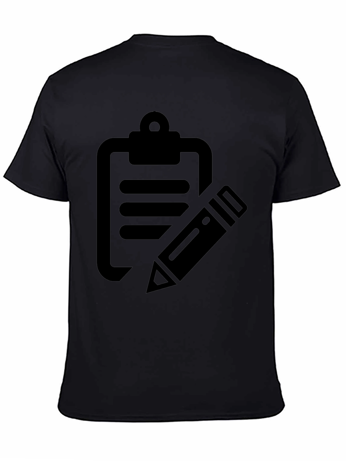 Clipboard & Pencil Graphic Tee - Black