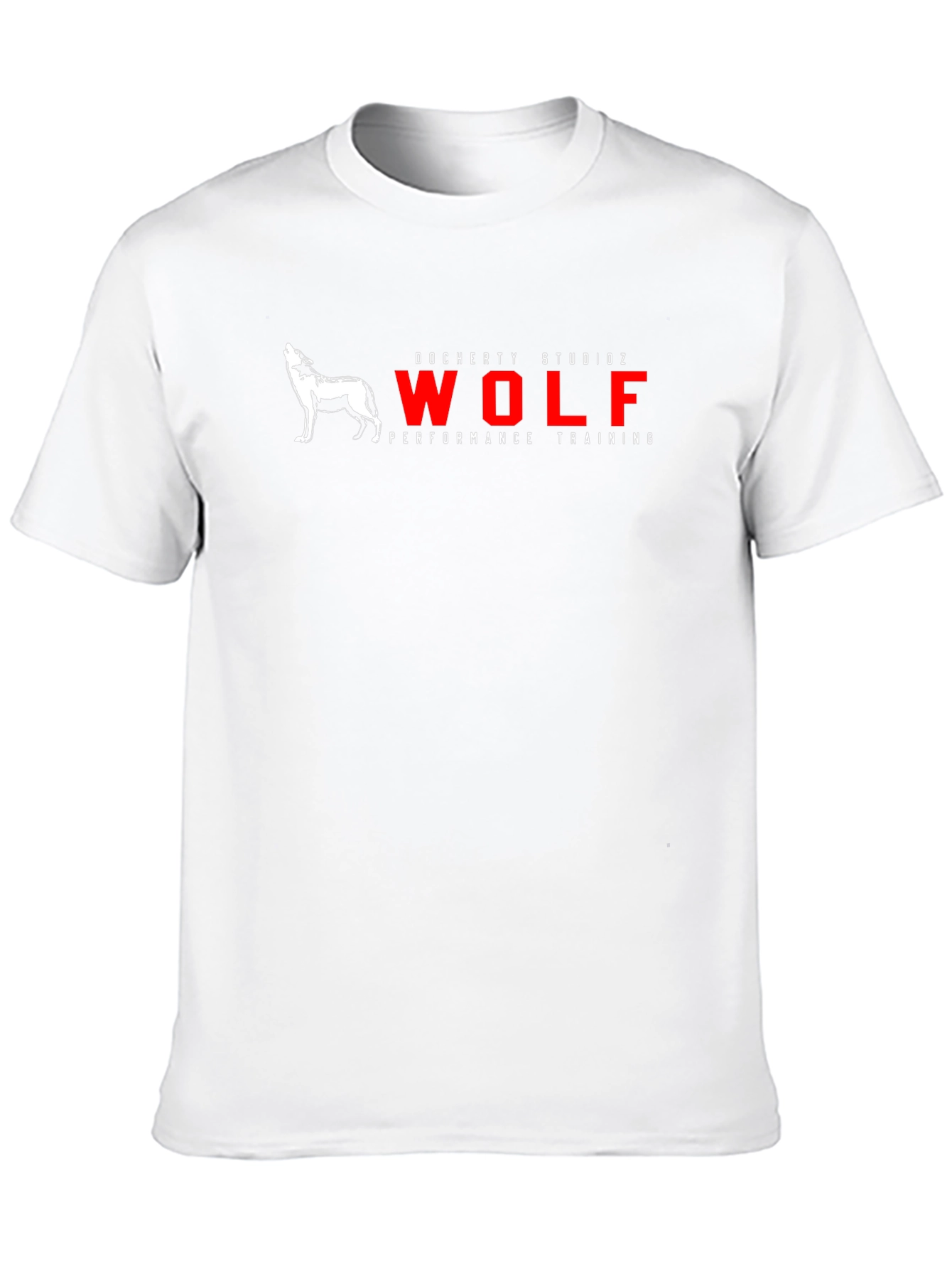 Mens Black Wolf Performance Training Graphic T-Shirt