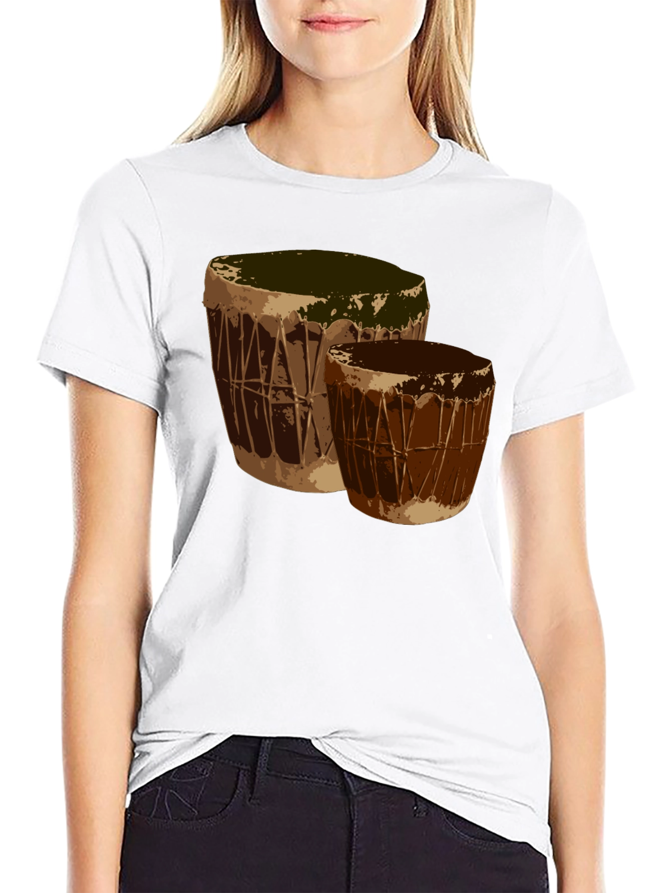 Bongo Drum Graphic Tee - Music Lover T-Shirt