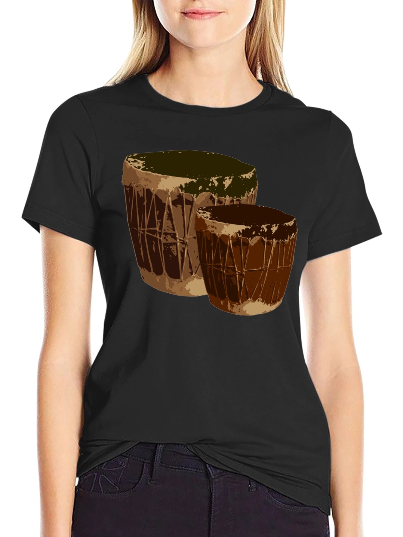 Bongo Drum Graphic Tee - Music Lover T-Shirt
