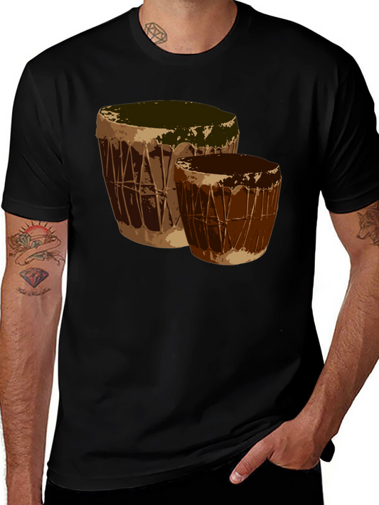 Bongo Drum Graphic Tee - Music Lover T-Shirt
