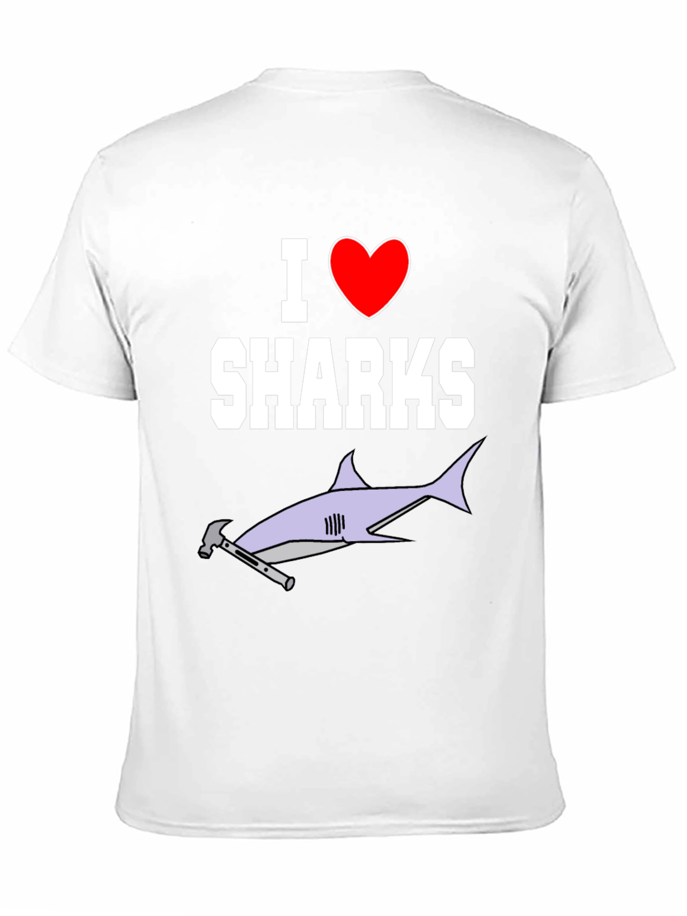 I Love Sharks T-Shirt Hammerhead Graphic Tee