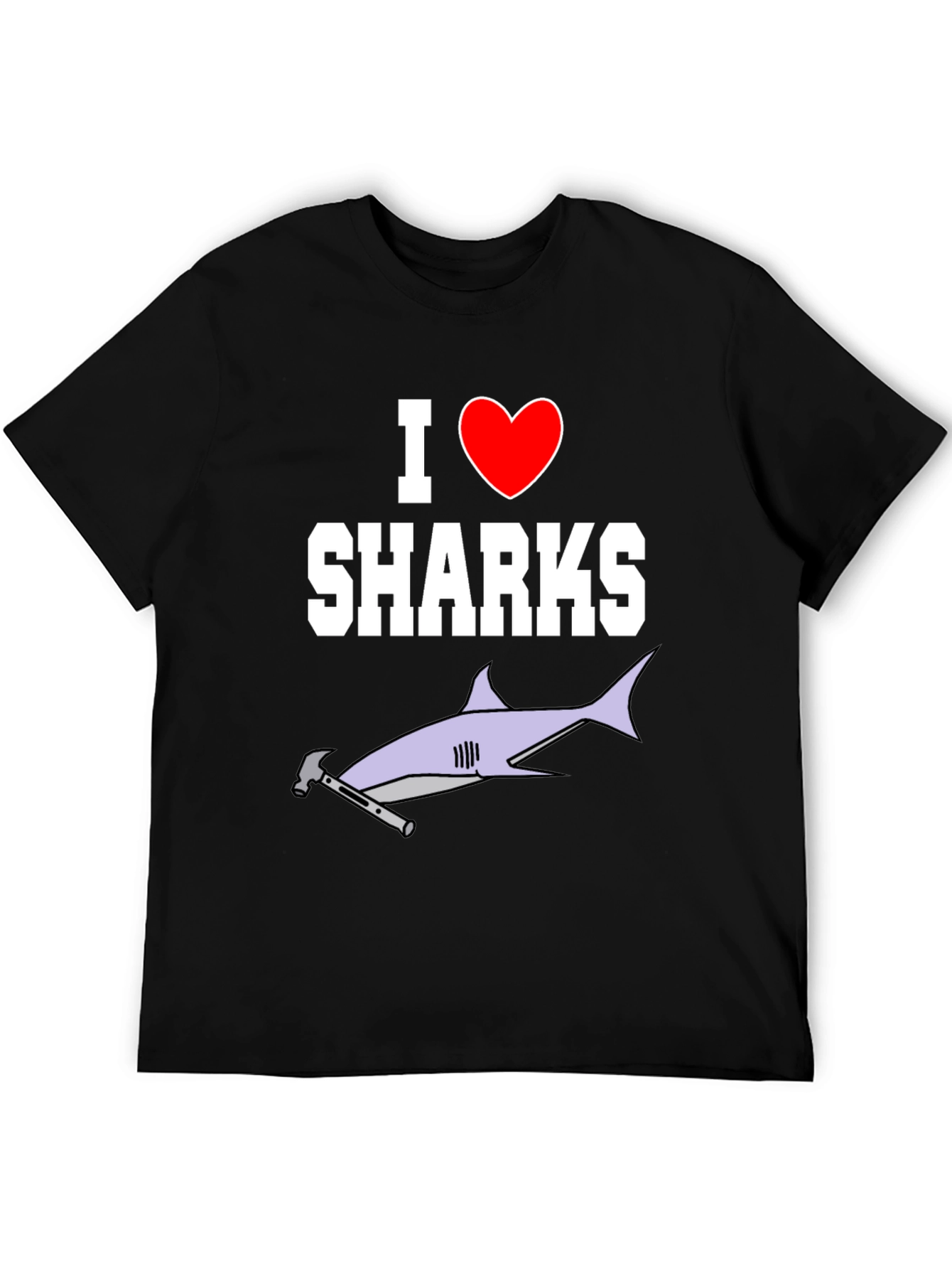 I Love Sharks T-Shirt Hammerhead Graphic Tee