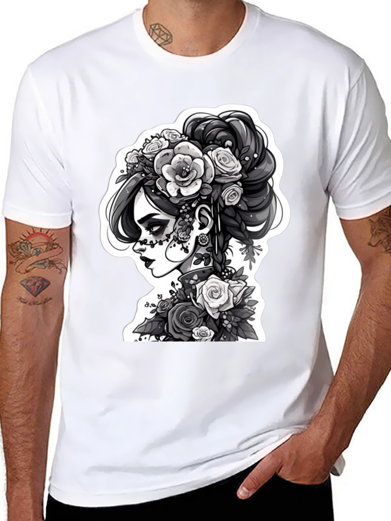 Day of the Dead Womans T-Shirt - Black