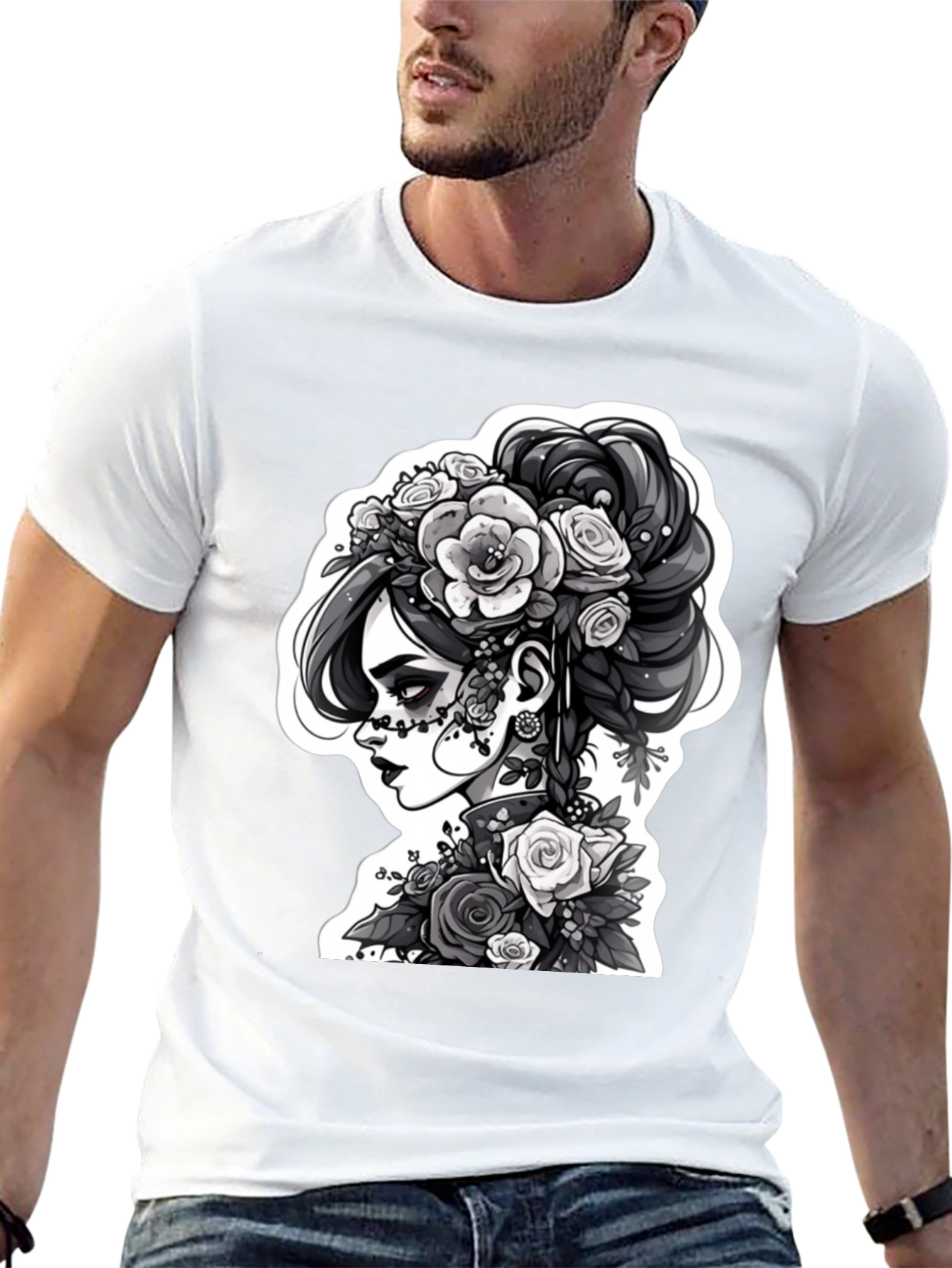 Day of the Dead Womans T-Shirt - Black