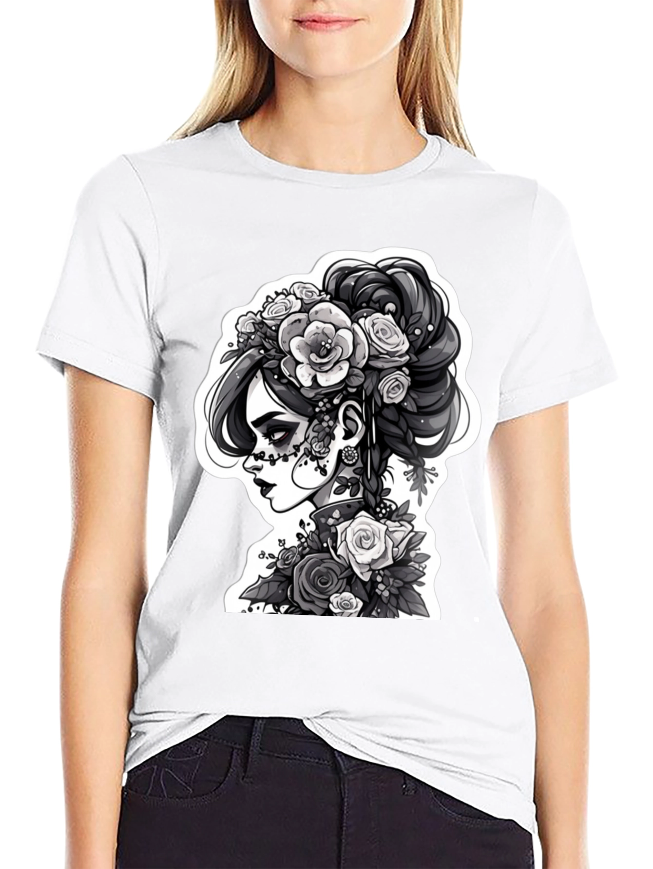 Day of the Dead Womans T-Shirt - Black