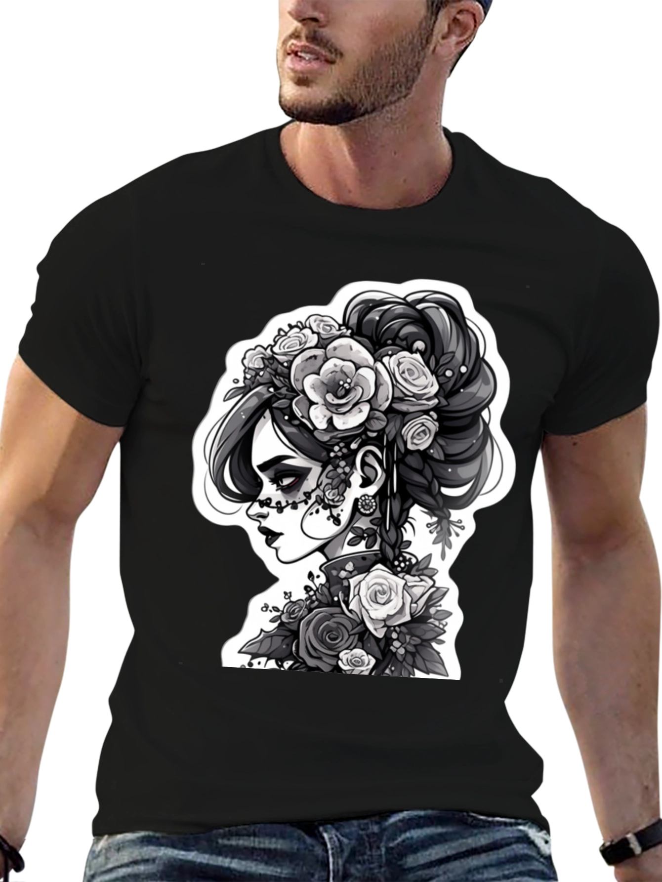 Day of the Dead Womans T-Shirt - Black