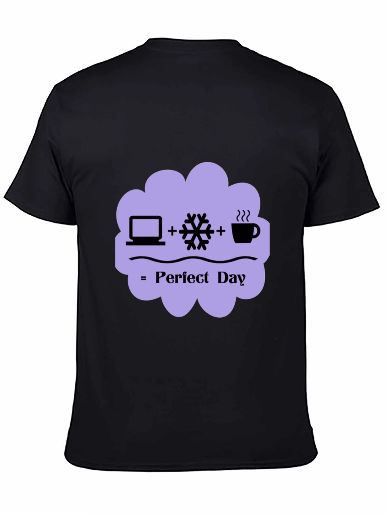 Perfect Day Graphic Tee - Laptop Snow Coffee