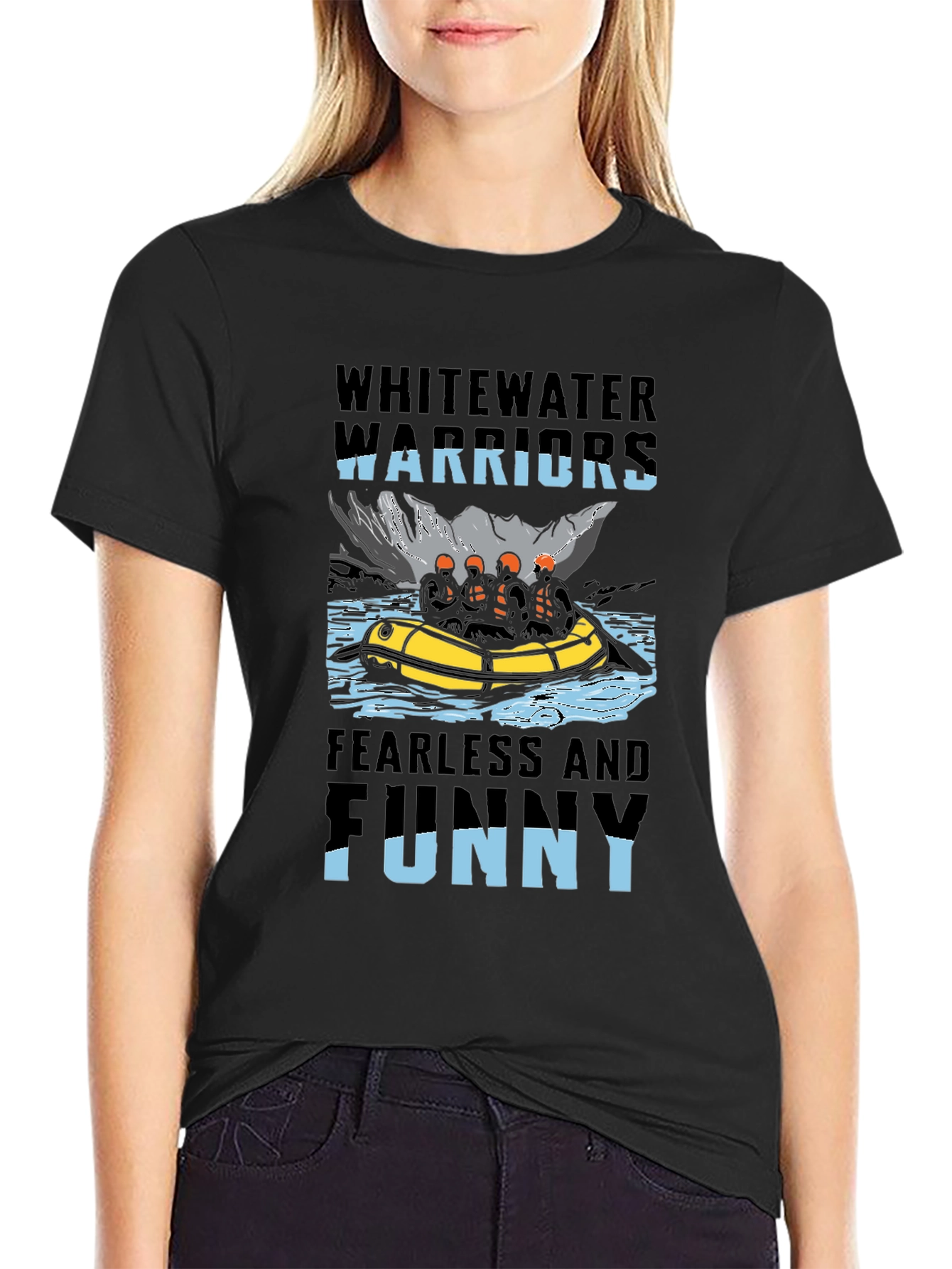 Whitewater Warriors Funny Rafting T-Shirt