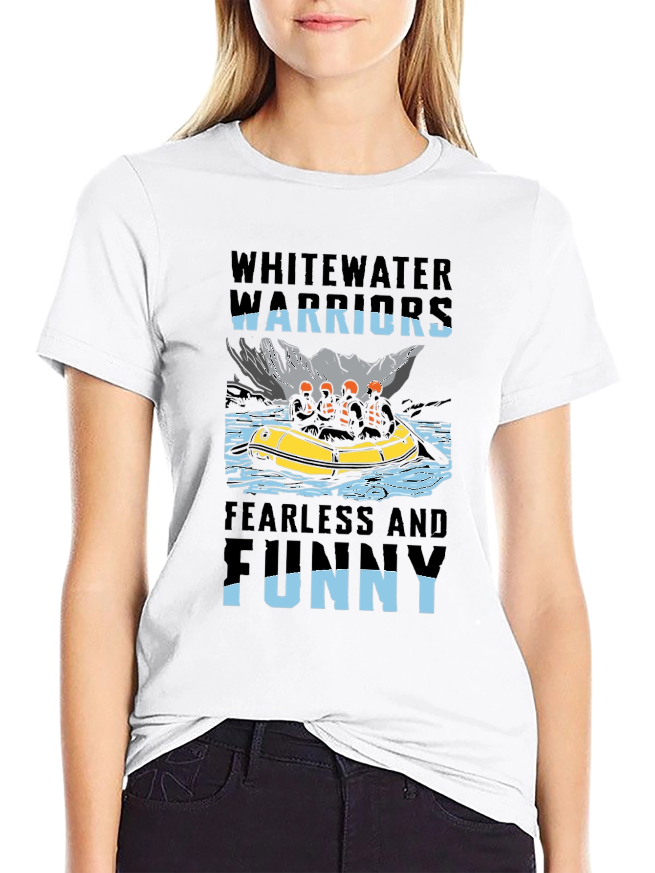 Whitewater Warriors Funny Rafting T-Shirt