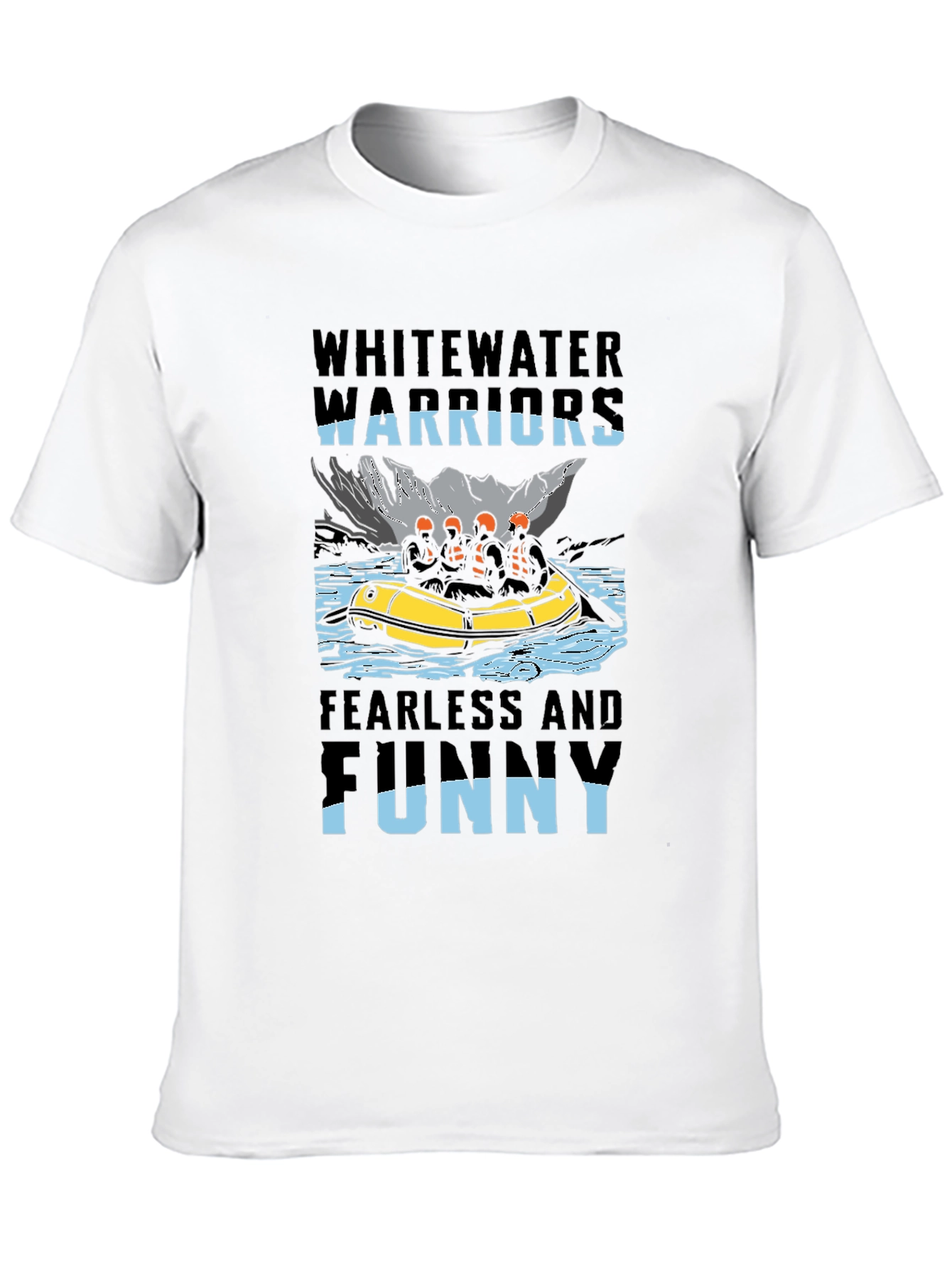 Whitewater Warriors Funny Rafting T-Shirt