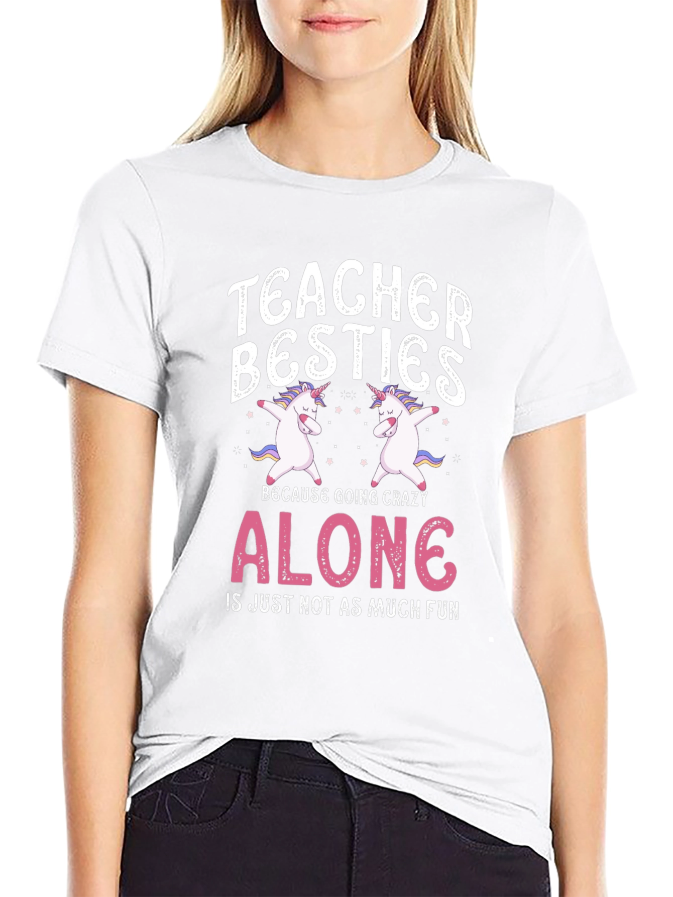 Teacher Besties Unicorn Graphic Tee