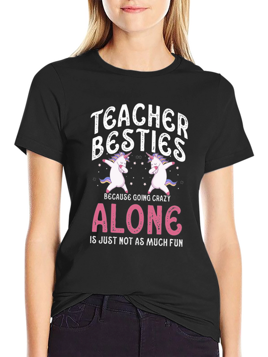 Teacher Besties Unicorn Graphic Tee