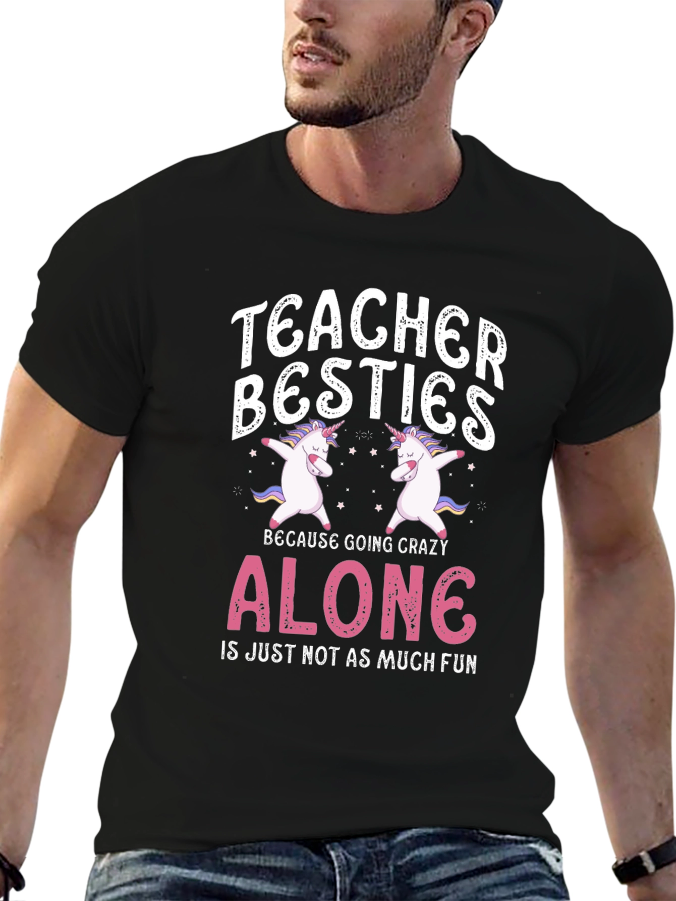 Teacher Besties Unicorn Graphic Tee
