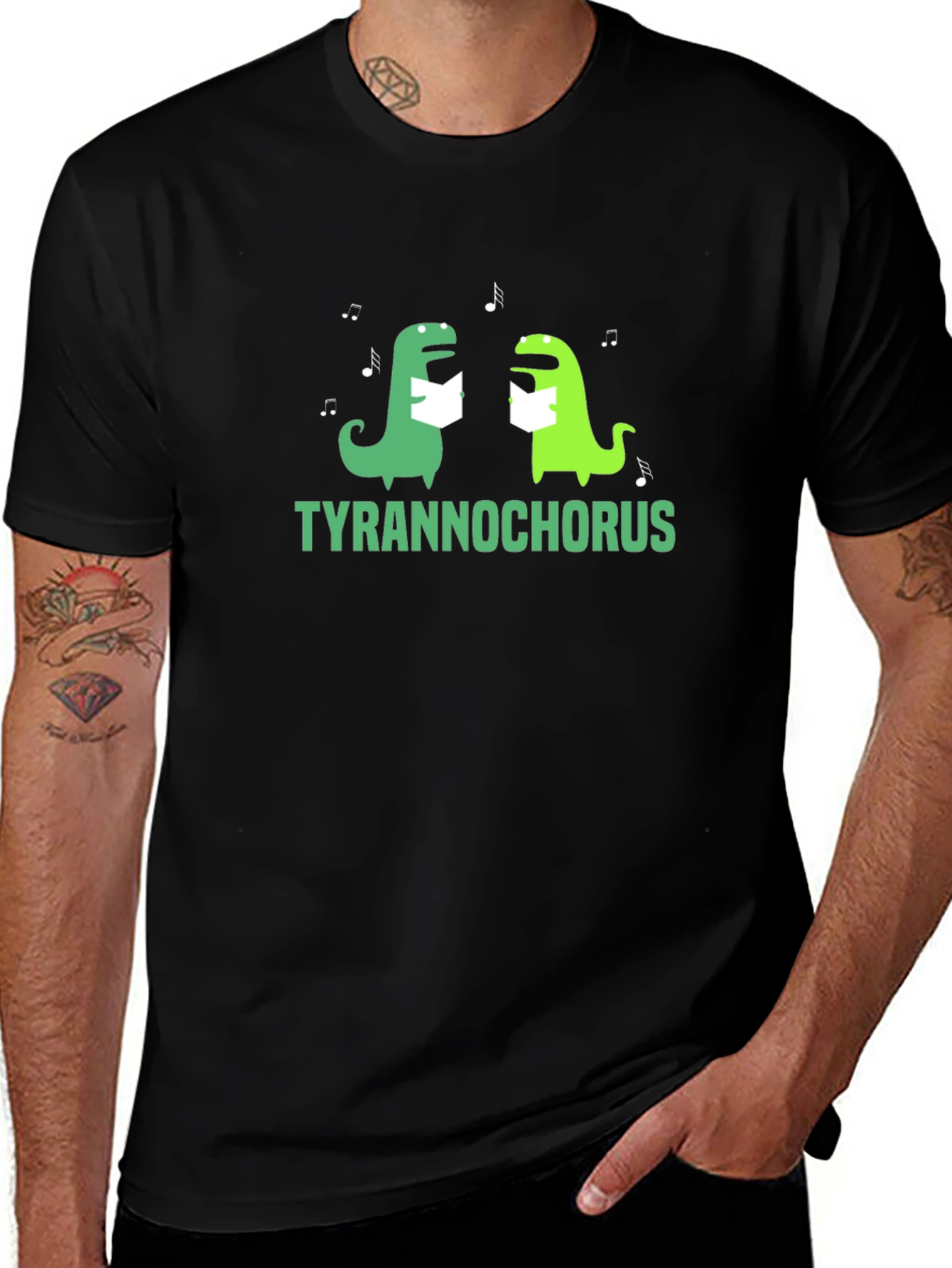 Tyrannochorus T-Shirt - Funny Dino Singing Tee