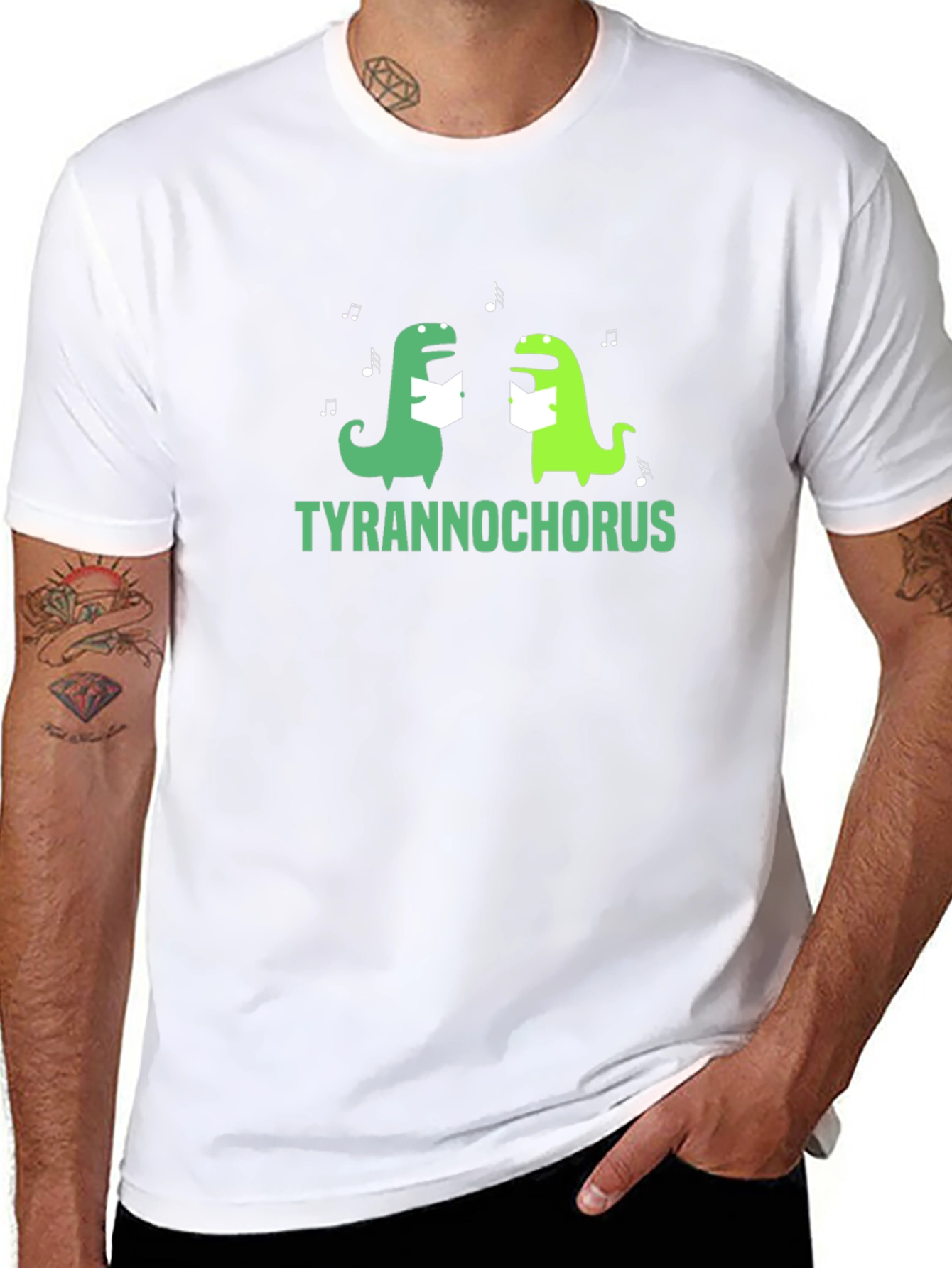 Tyrannochorus T-Shirt - Funny Dino Singing Tee